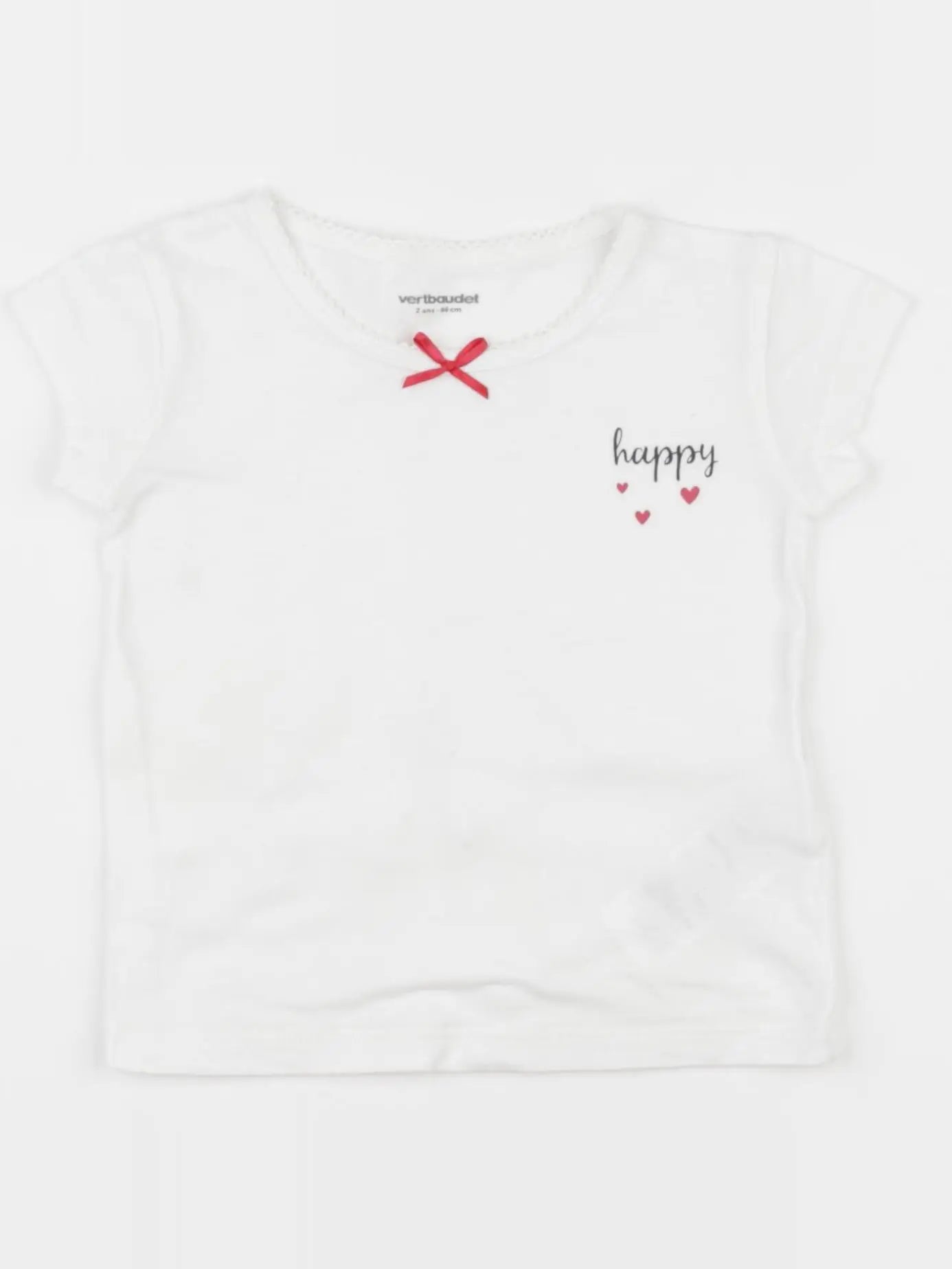 Vertbaudet - maillot de corps blanc - 2 ans