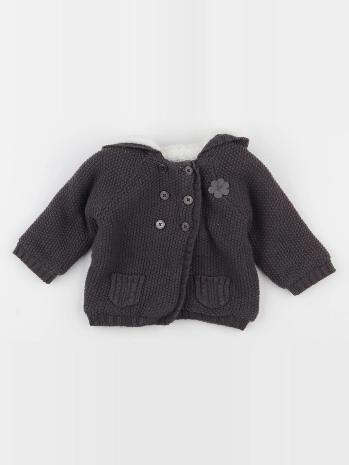 Vertbaudet - gilet gris - 6 mois