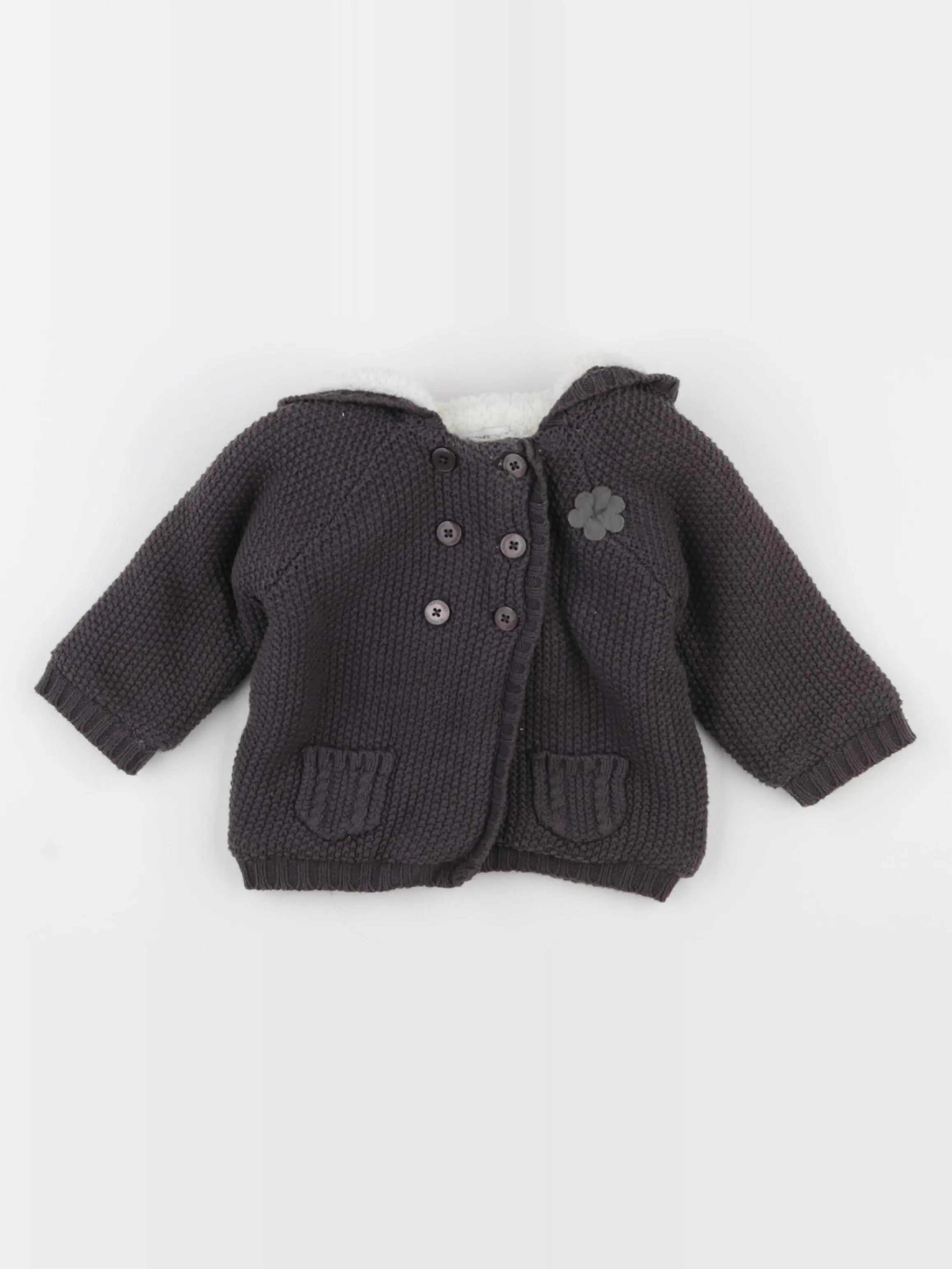 Vertbaudet - gilet gris - 6 mois