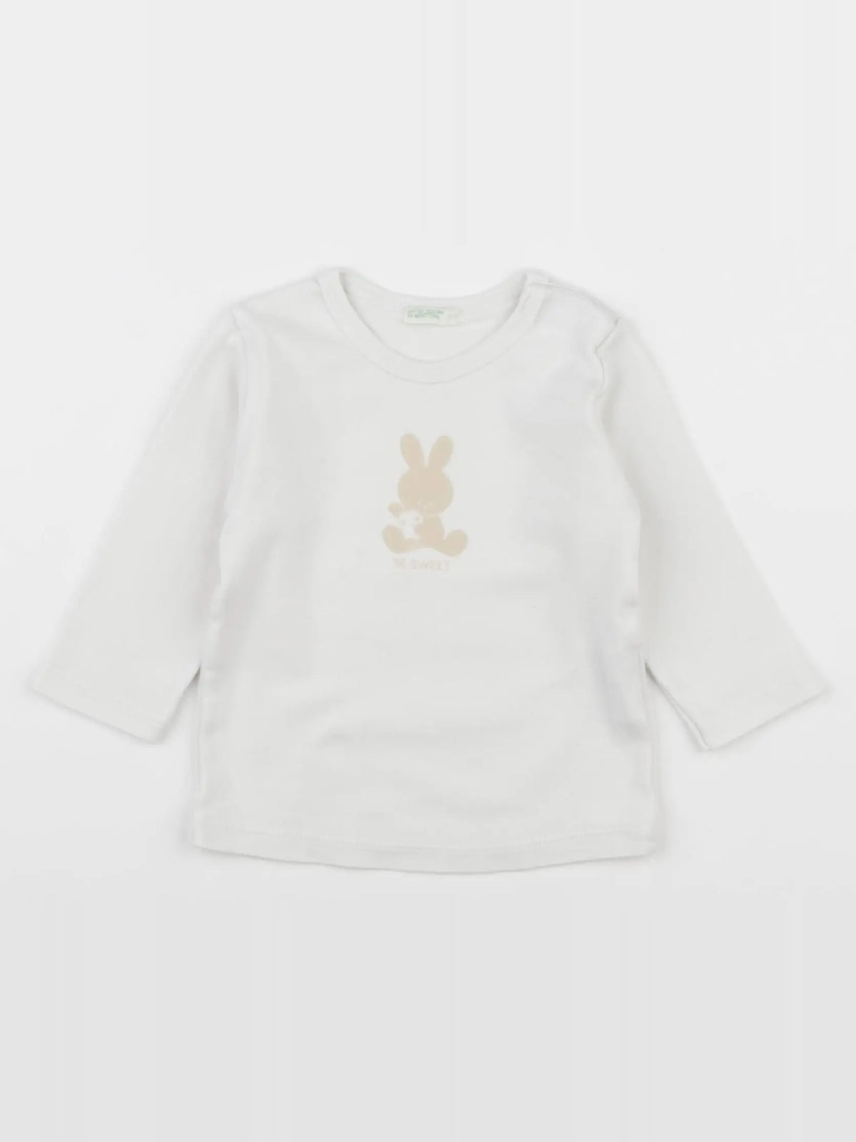 Benetton - maillot de corps blanc - 6/9 mois