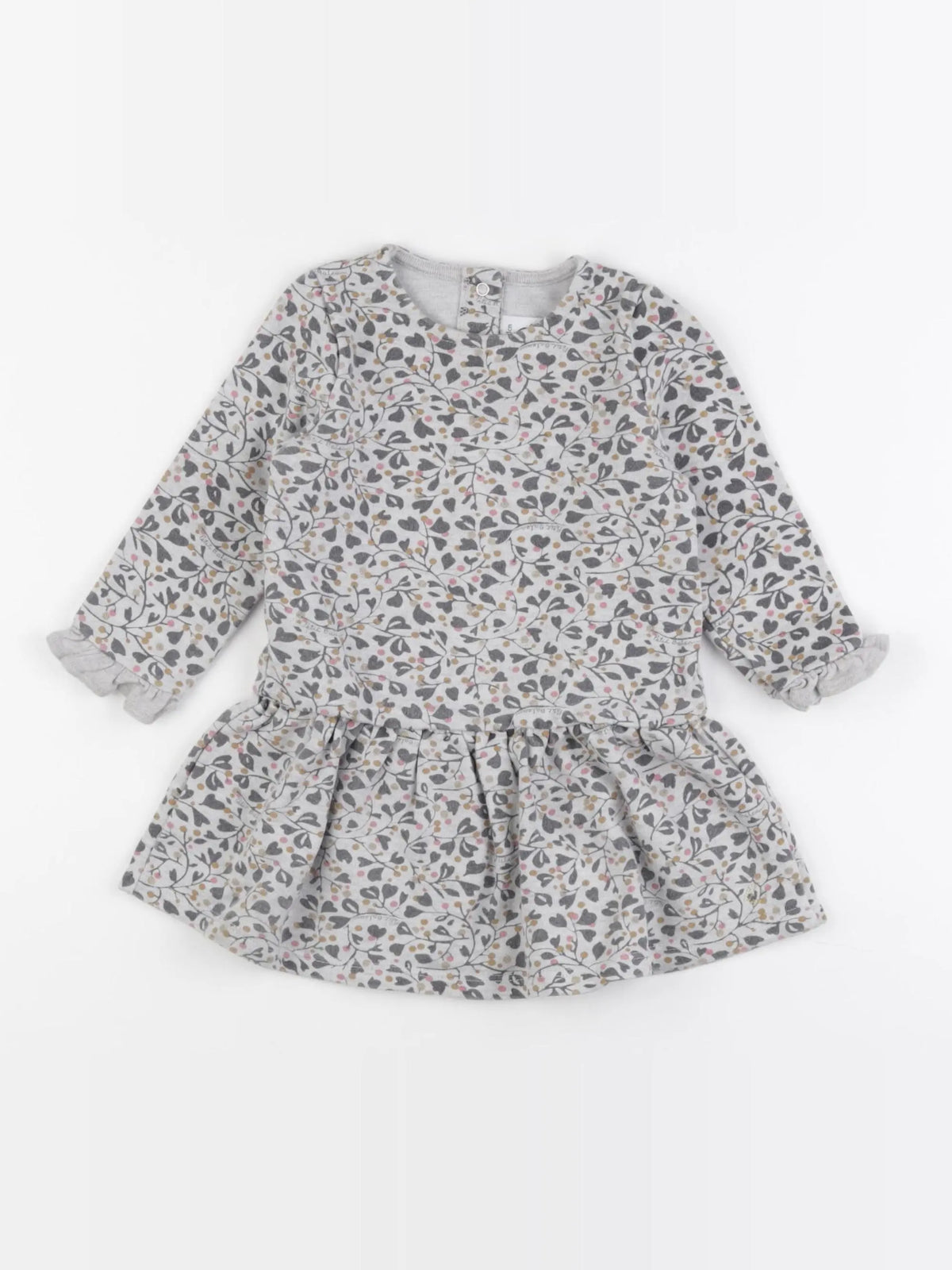 Petit Bateau - robe gris - 18 mois