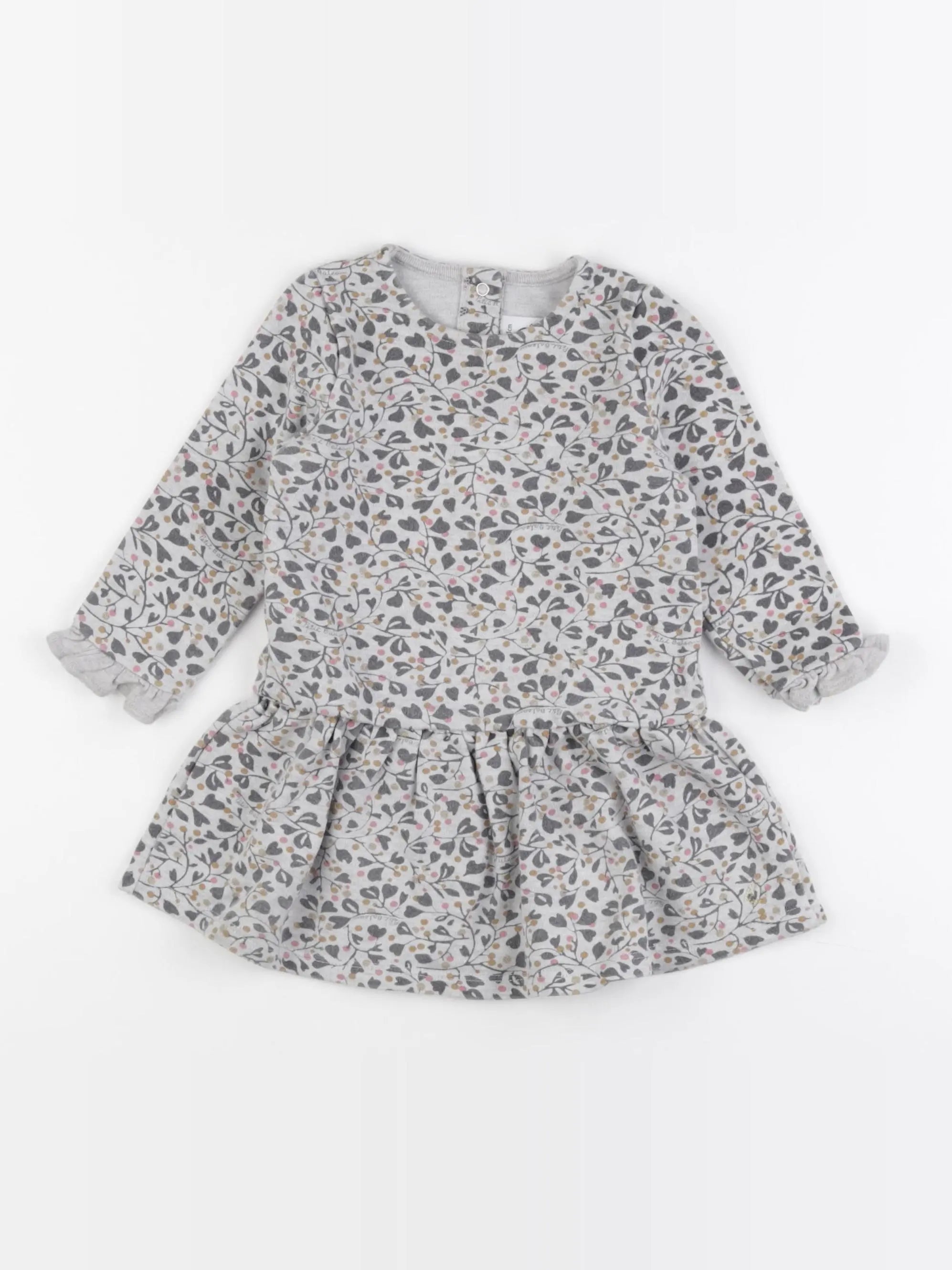Petit Bateau - robe gris - 18 mois