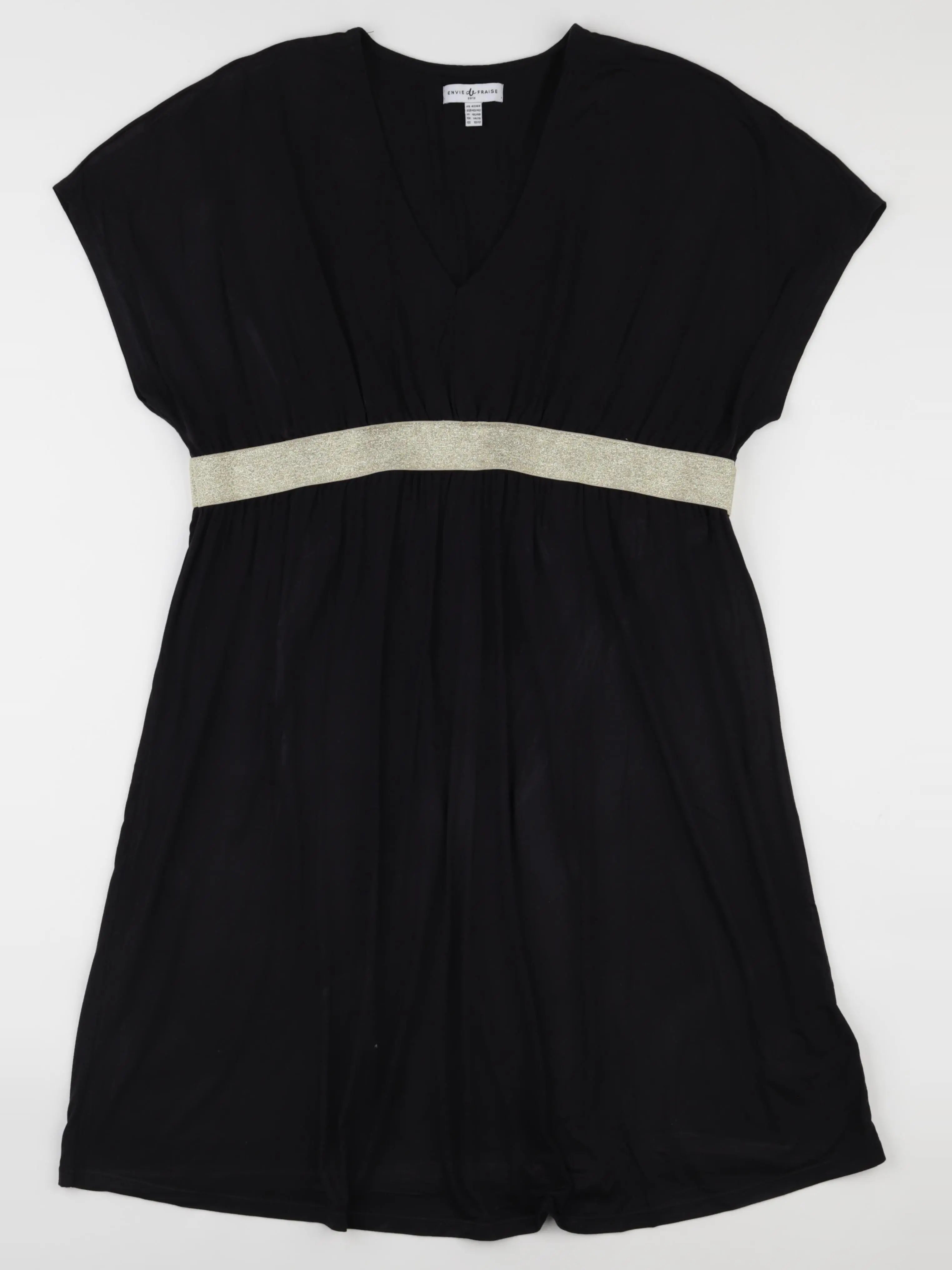 Envie de fraise - robe grossesse noir, or - 42 à 44