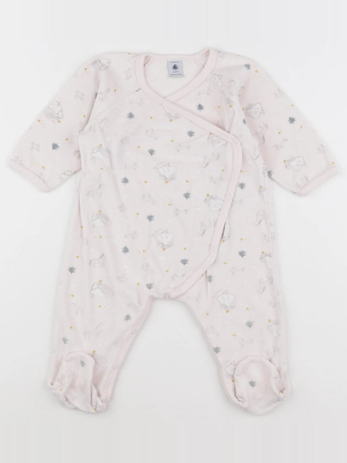 Petit Bateau - pyjama coton rose - 12 mois