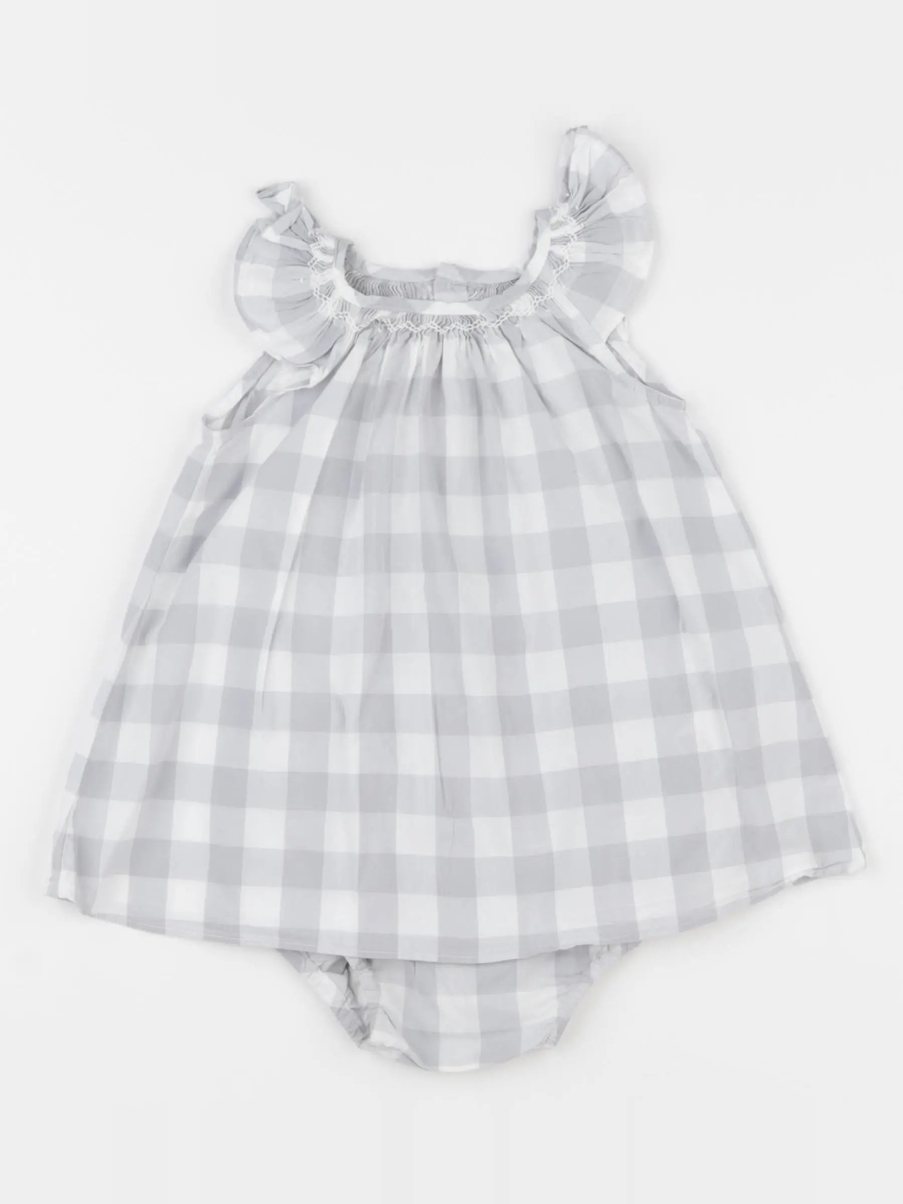 Jacadi - robe blanc, gris - 6 mois