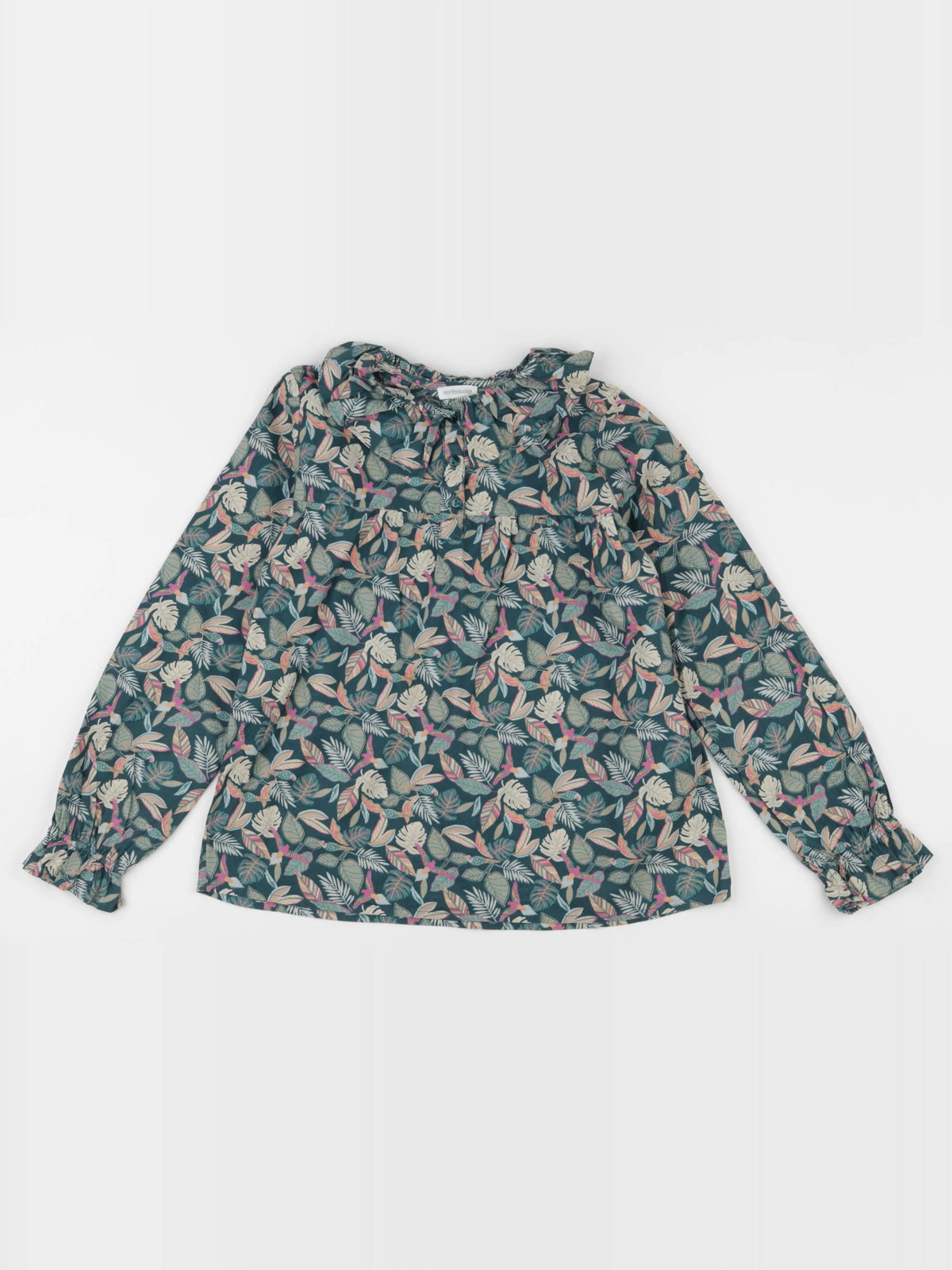 Vertbaudet - blouse vert - 10 ans