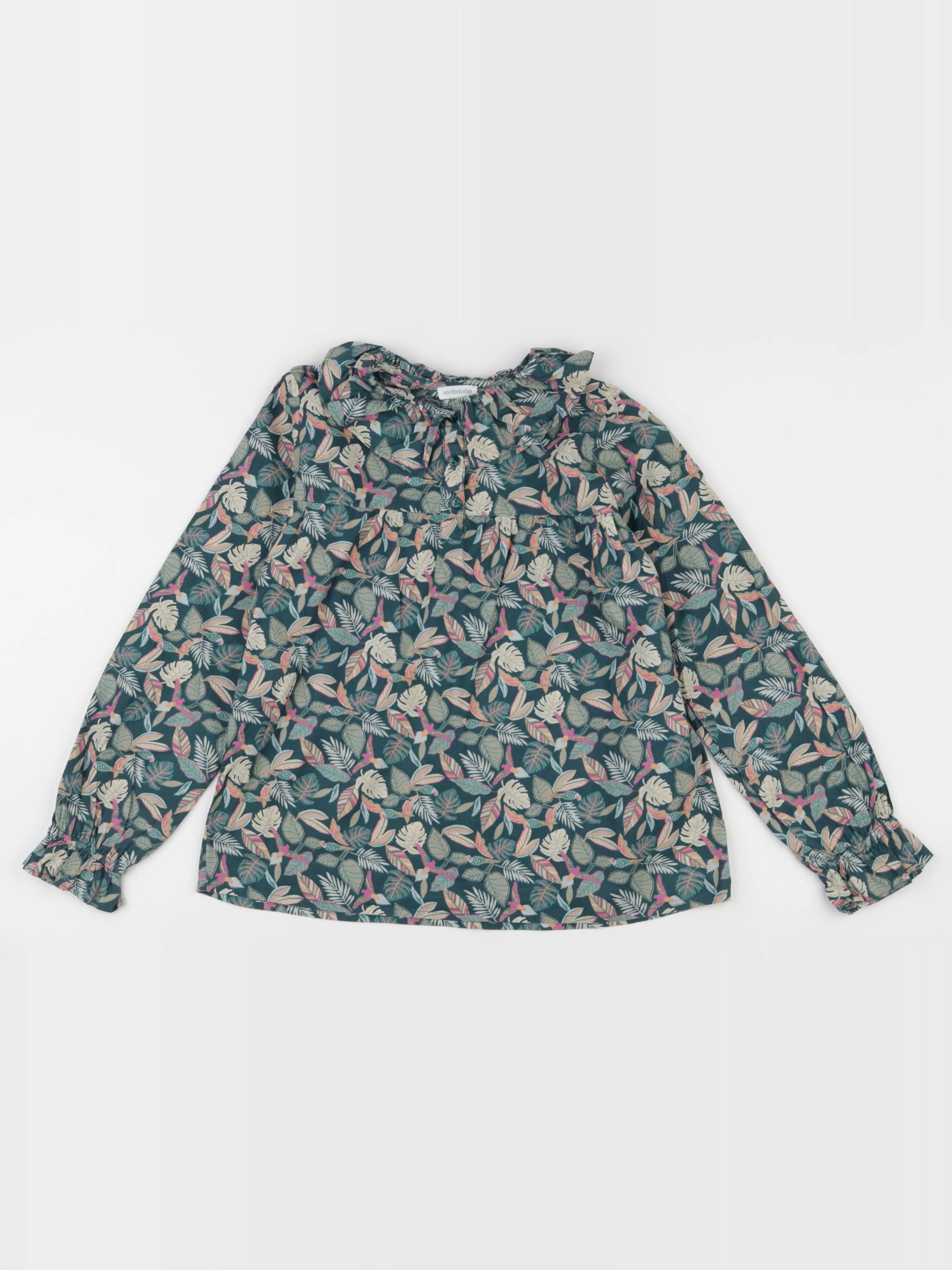 Vertbaudet - blouse vert - 10 ans