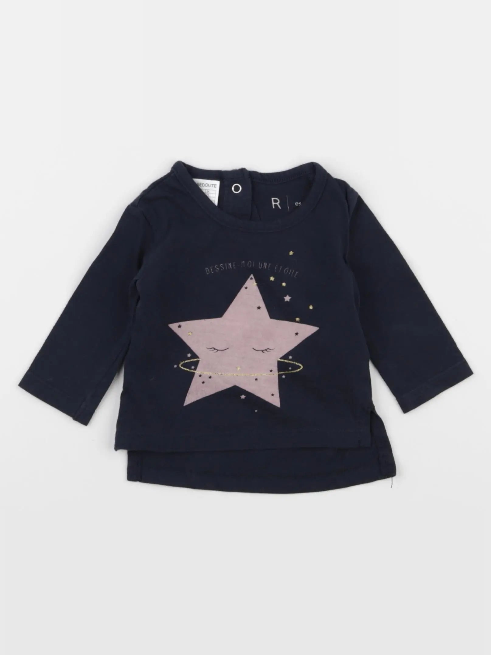 La Redoute - tee-shirt bleu - 1 mois