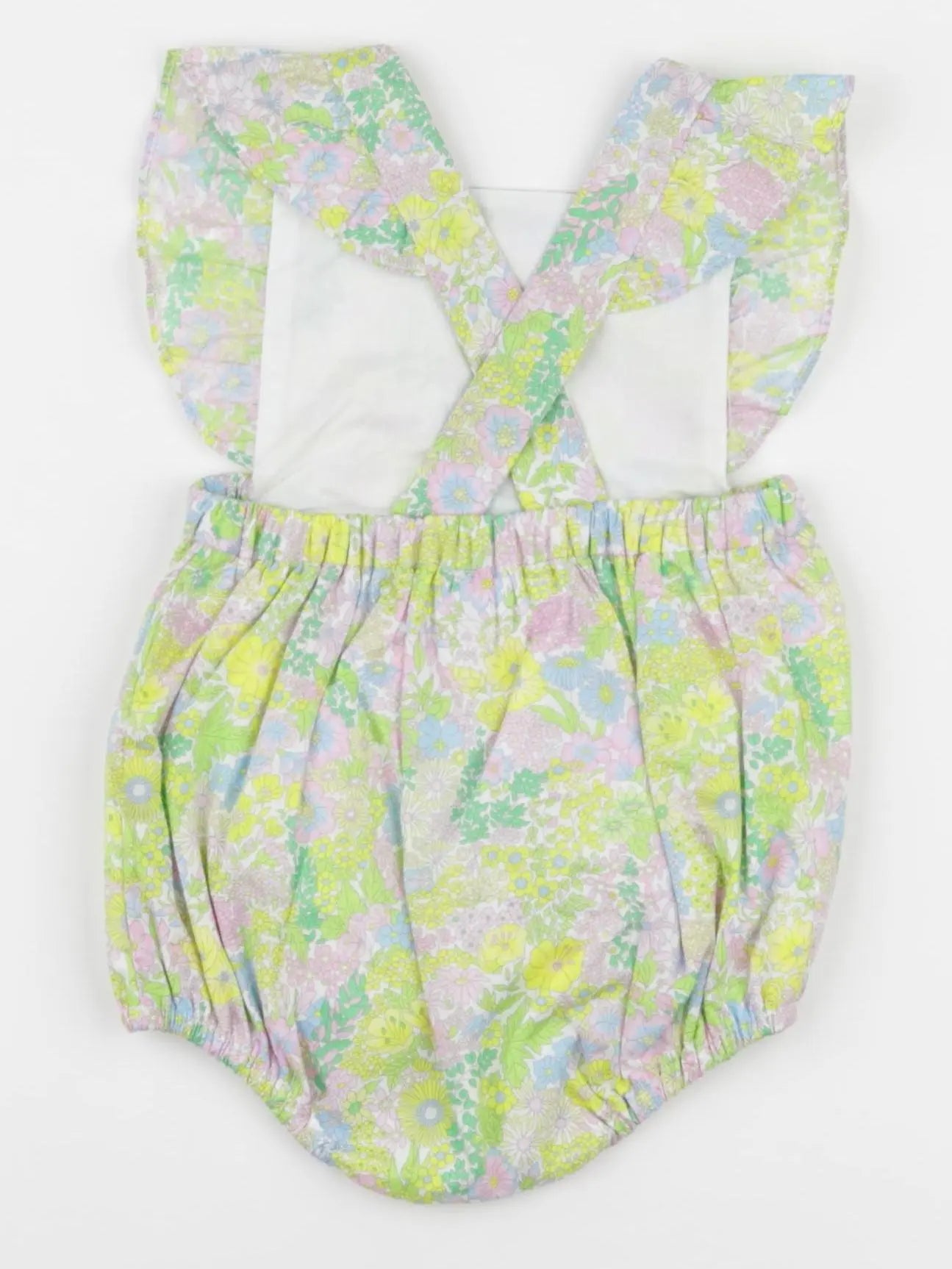 Jacadi - combinaison liberty vert, rose - 6 mois
