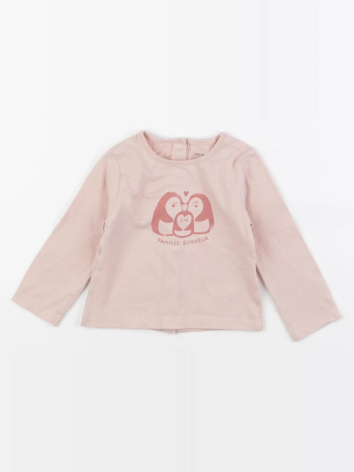Vertbaudet - tee-shirt rose - 9 mois