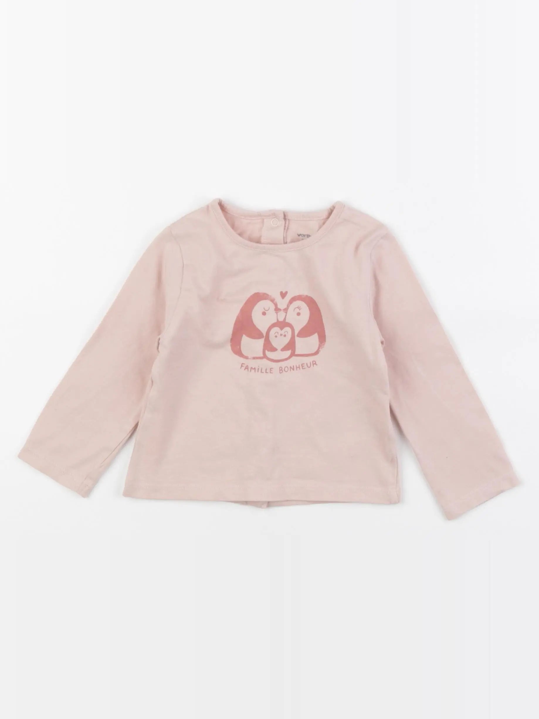 Vertbaudet - tee-shirt rose - 9 mois