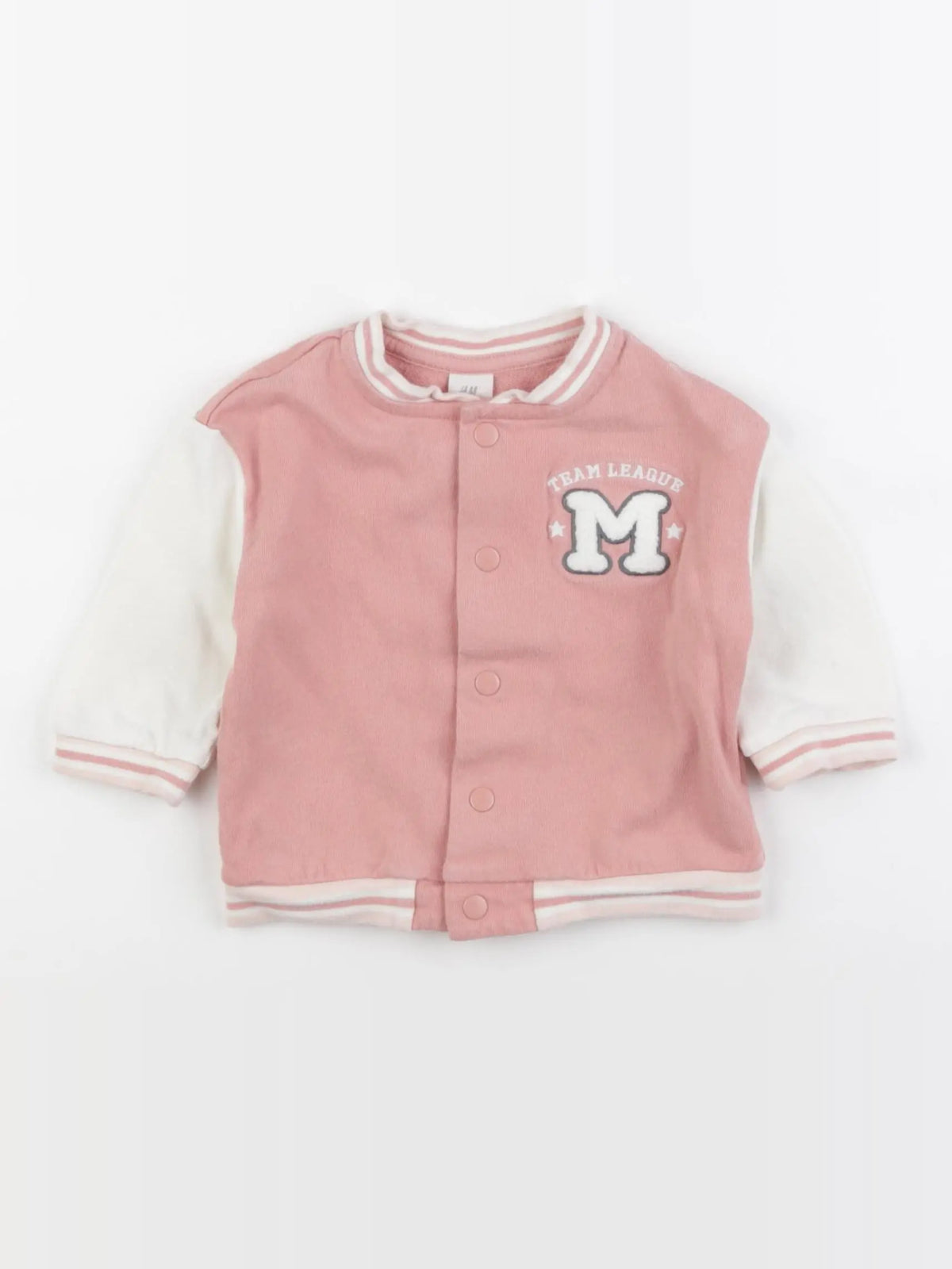 H&M - sweat rose - 4/6 mois