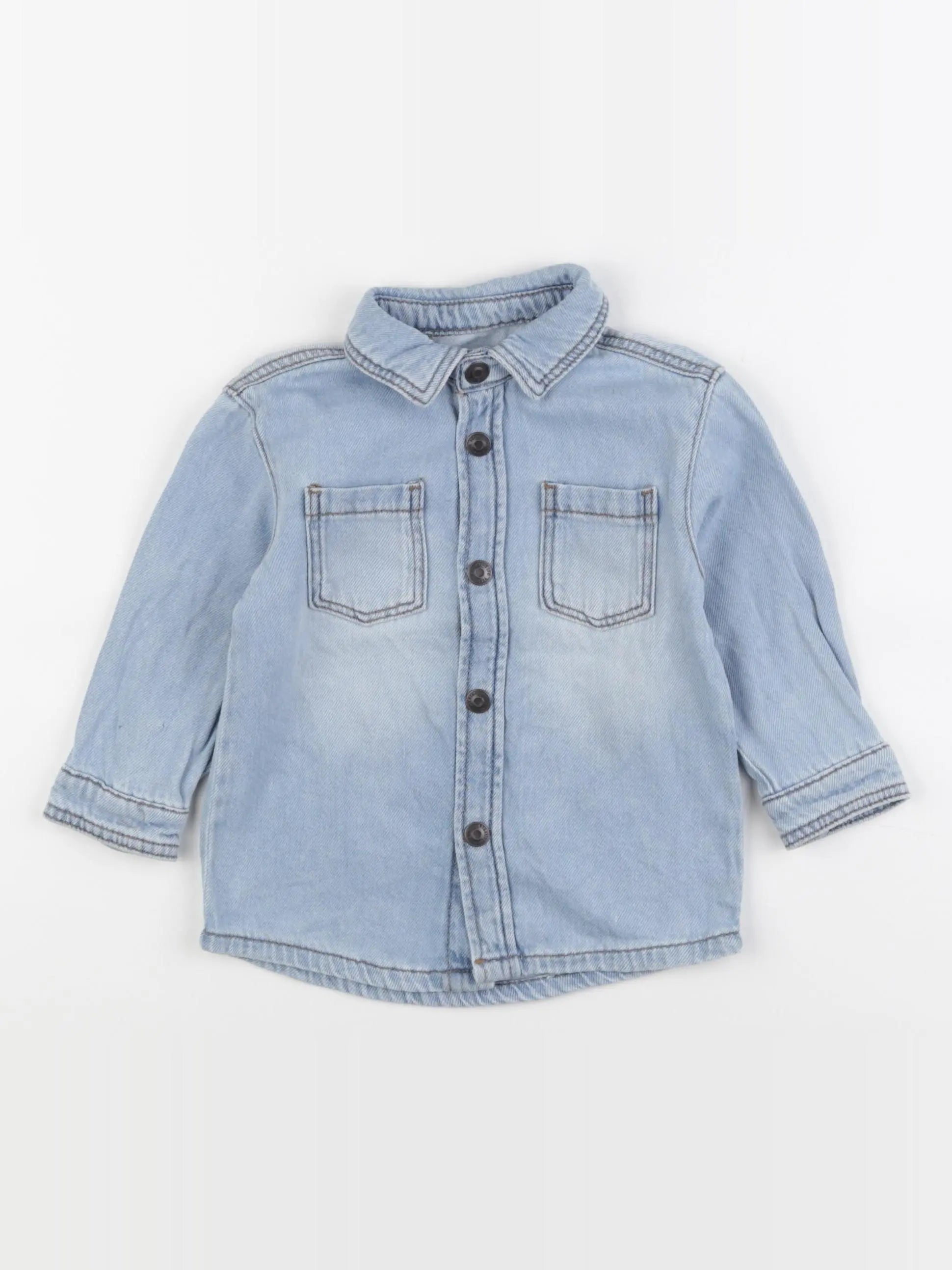 Vertbaudet - chemise bleu - 2 ans