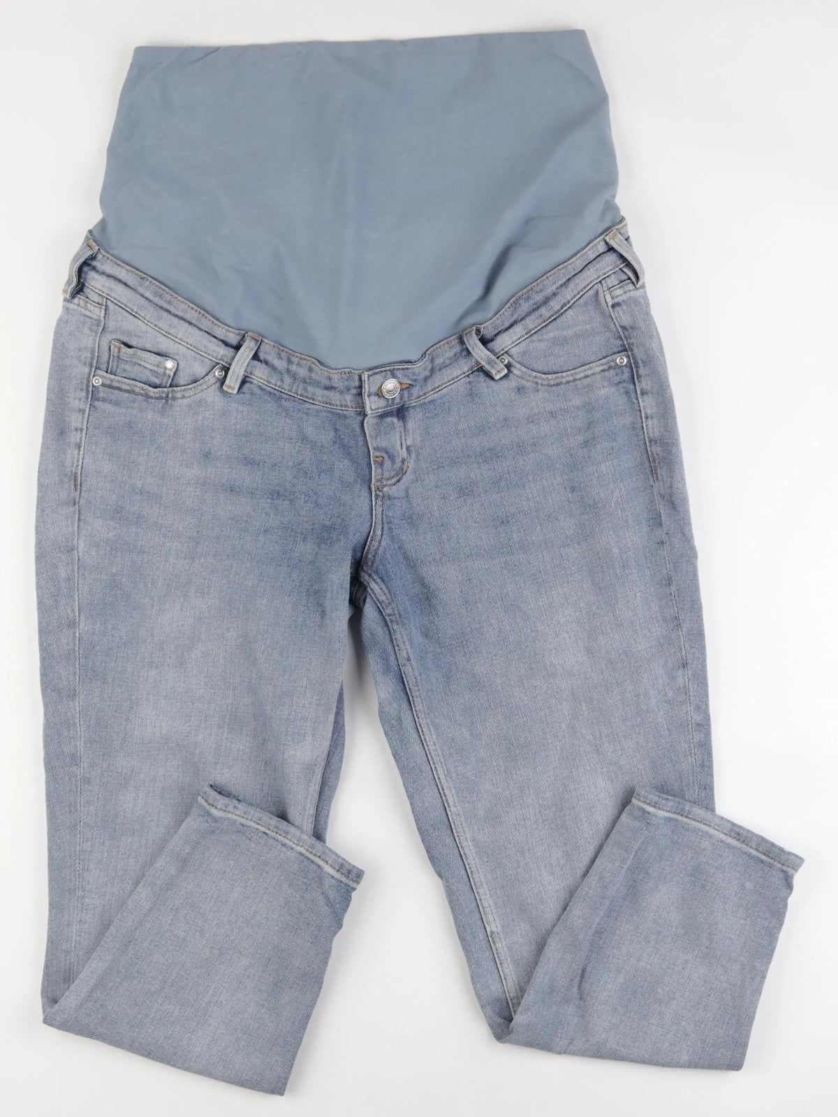 H&M - jean grossesse bleu - l