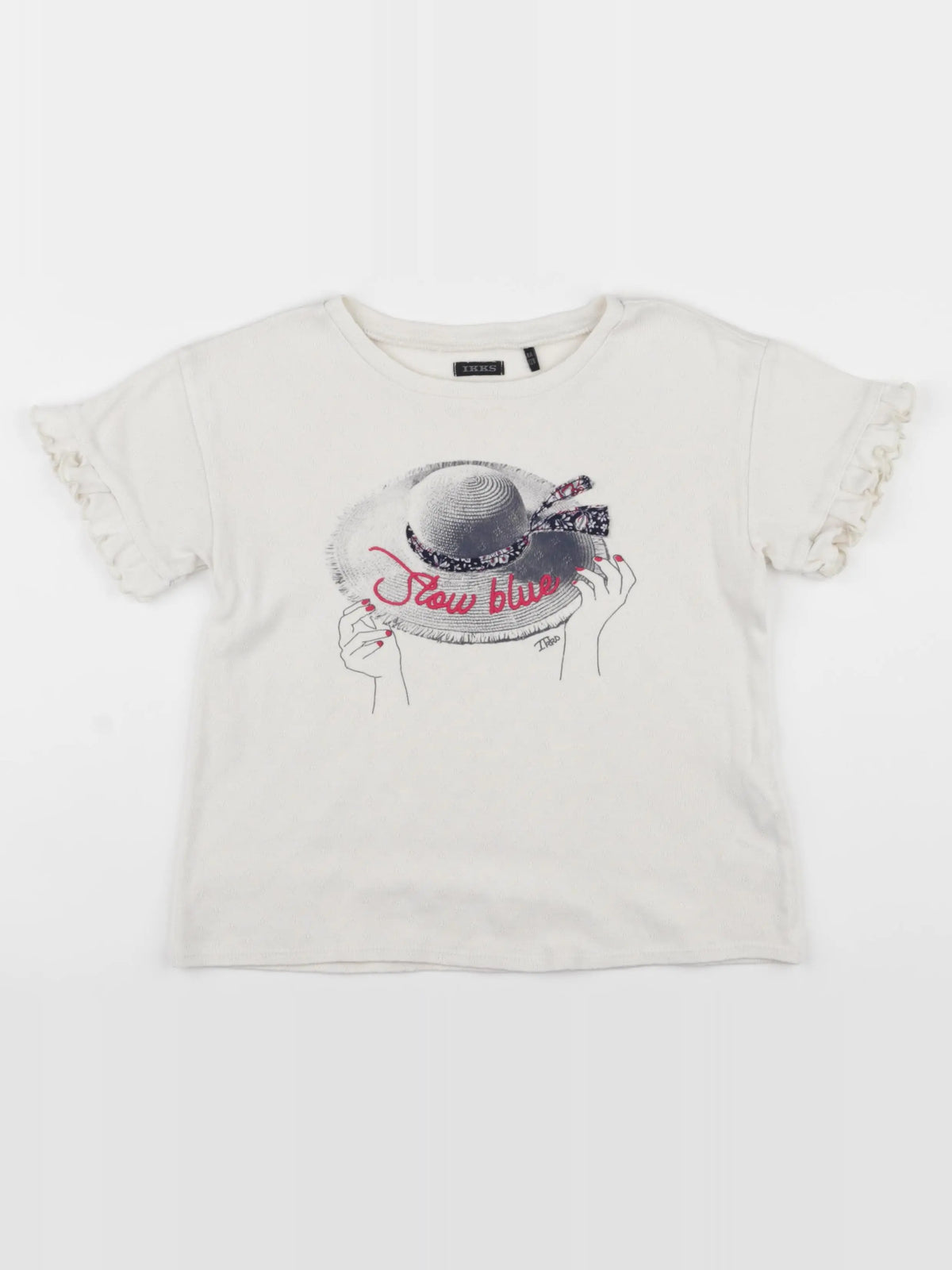 IKKS - tee-shirt beige - 8 ans