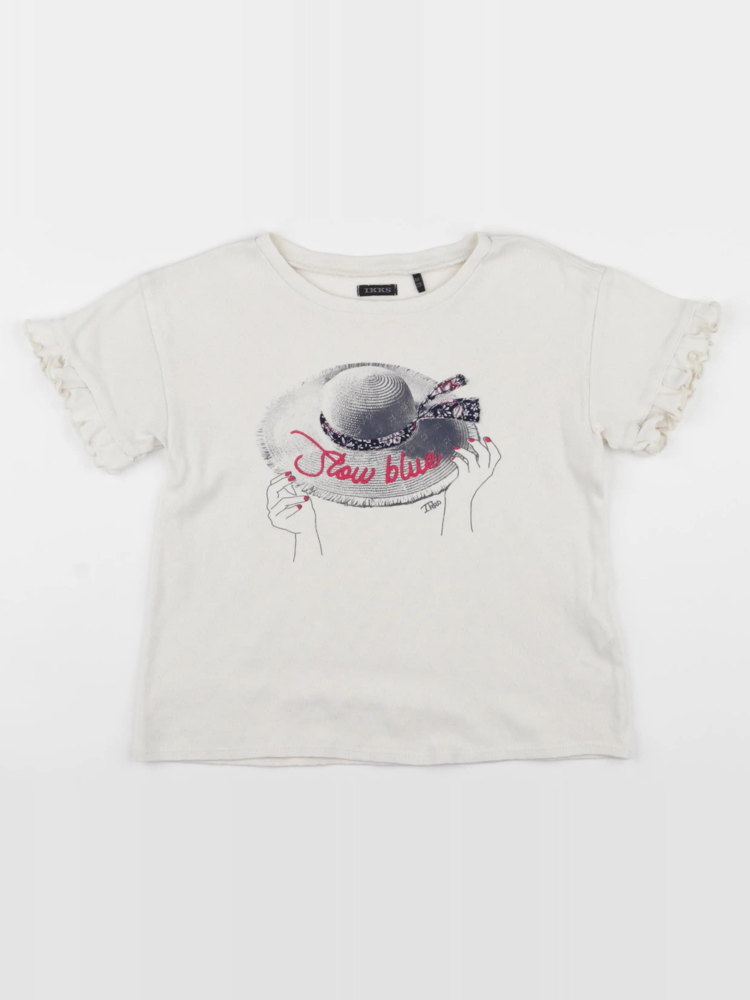 IKKS - tee-shirt beige - 8 ans