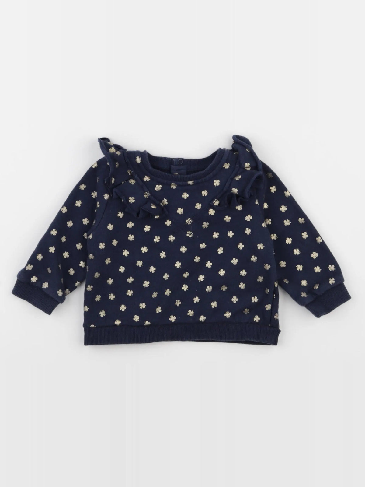 Boutchou - sweat bleu, or - 12 mois