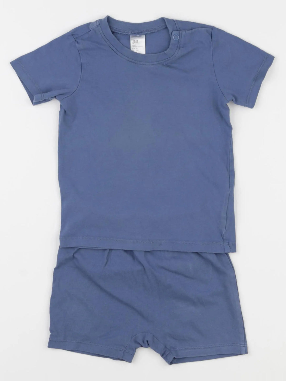 H&M - pyjama coton bleu - 12/18 mois