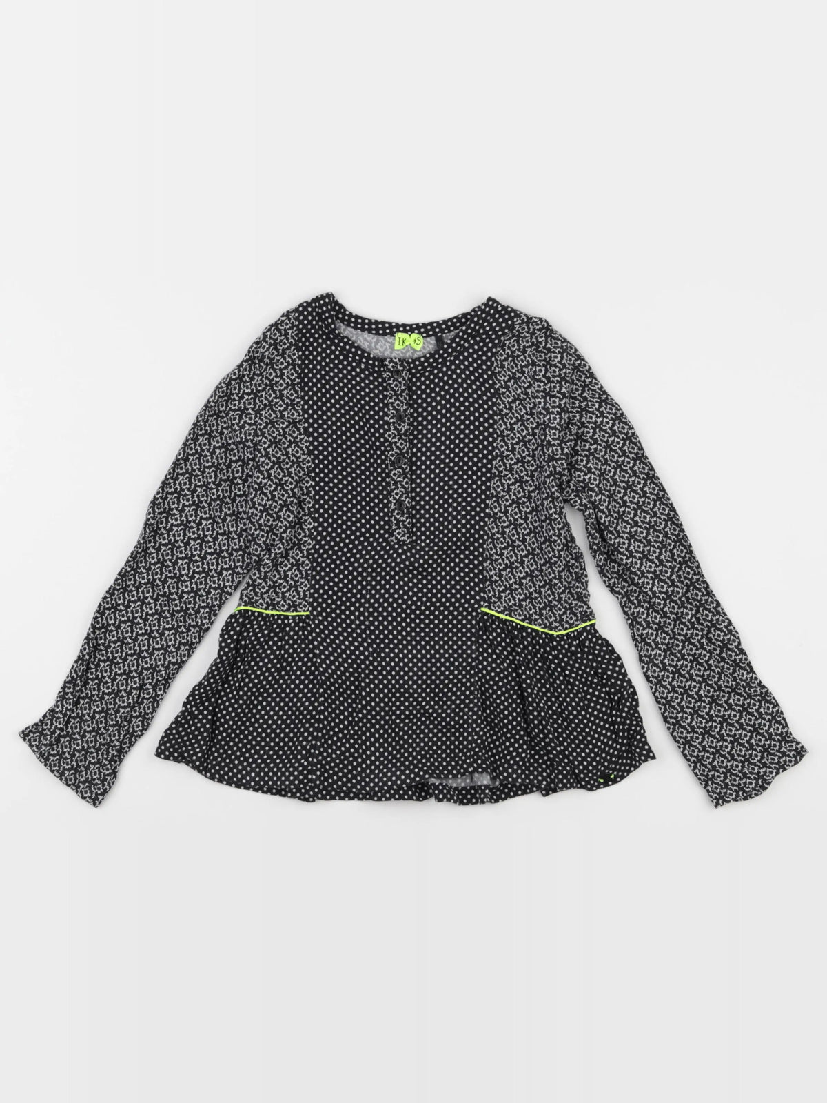 IKKS - blouse noir, blanc - 5 ans