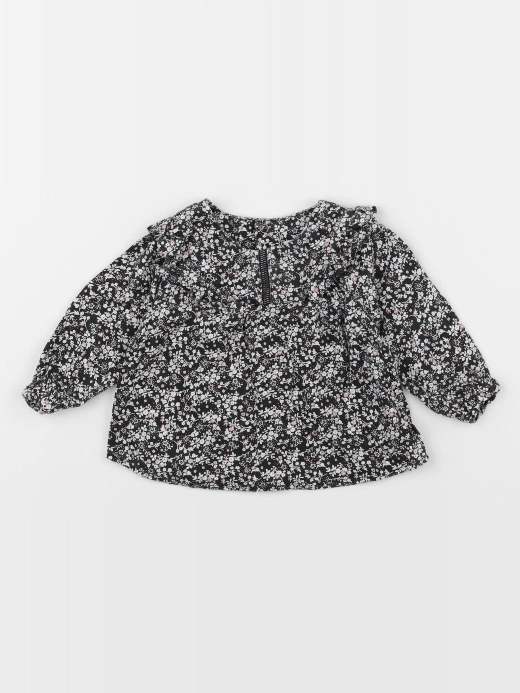 IKKS - blouse noir, rose - 6 mois