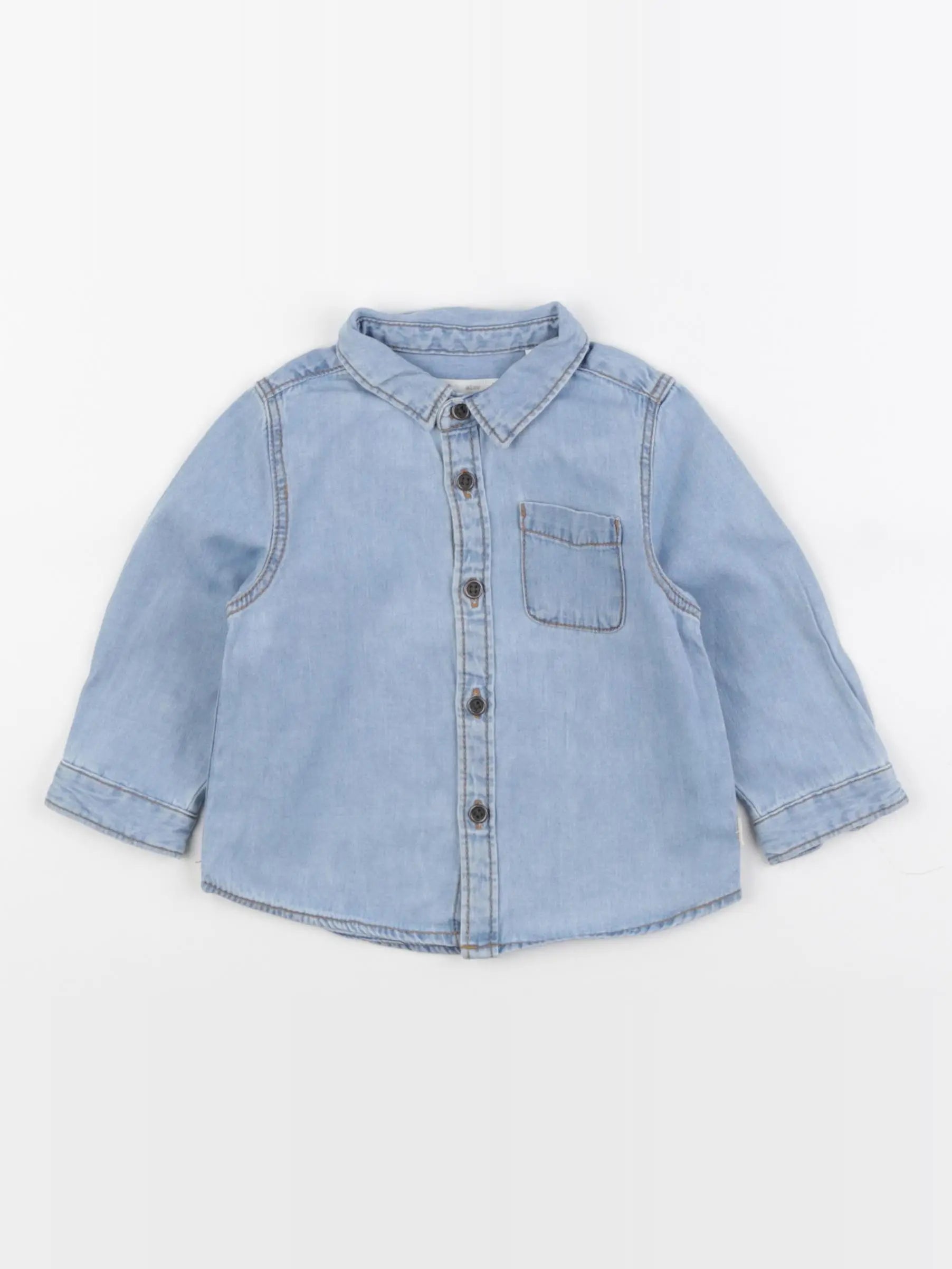 Zara - chemise bleu - 3/6 mois