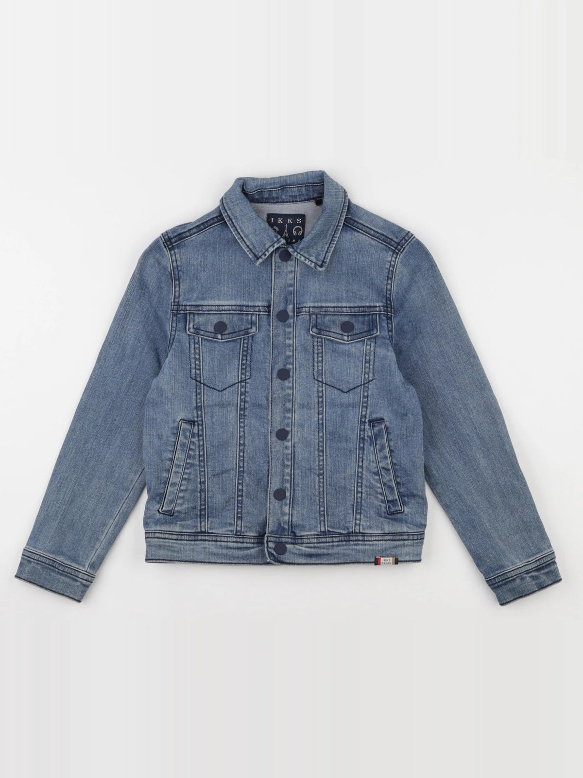 IKKS - veste imprimé au dos bleu - 8 ans