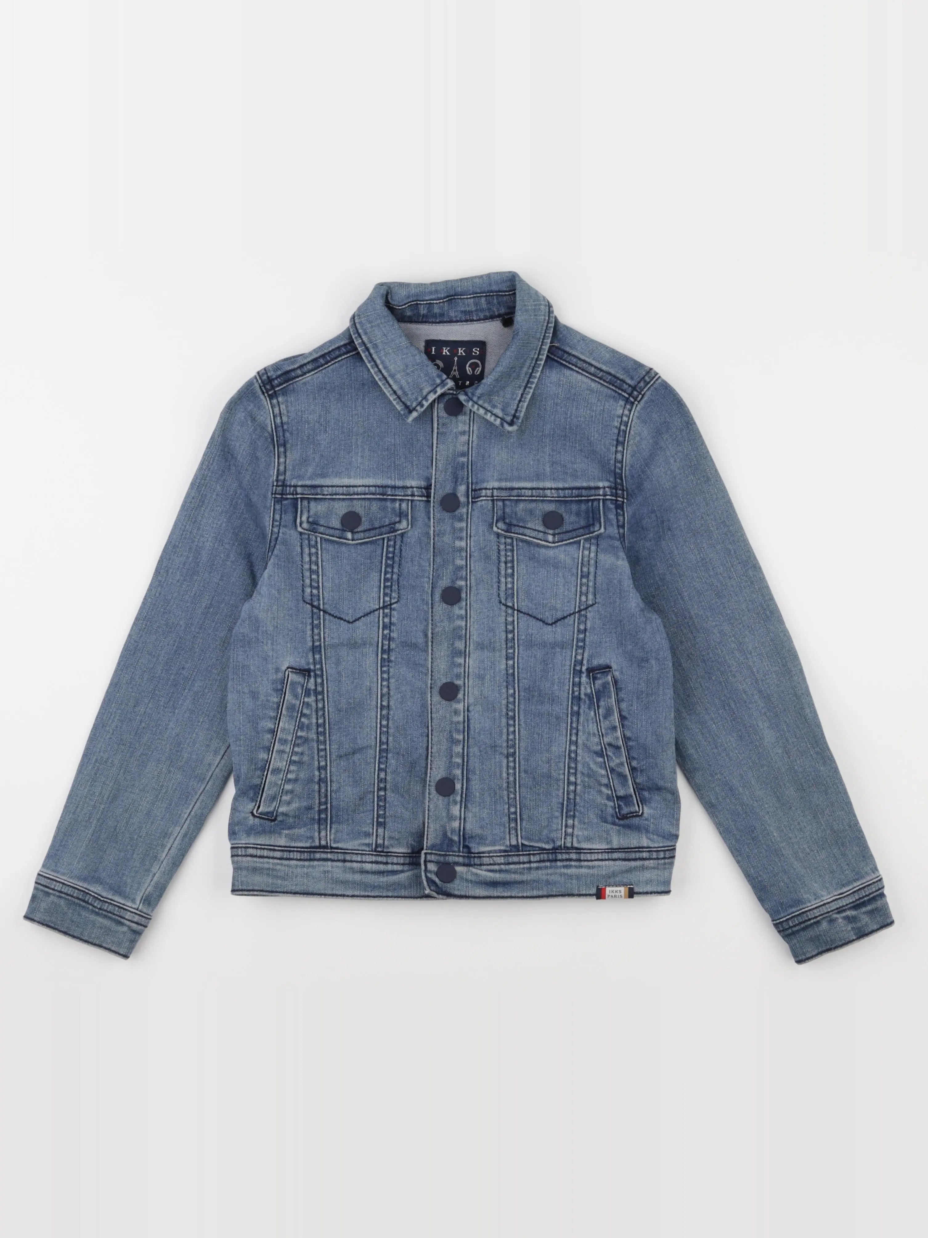 IKKS - veste imprimé au dos bleu - 8 ans