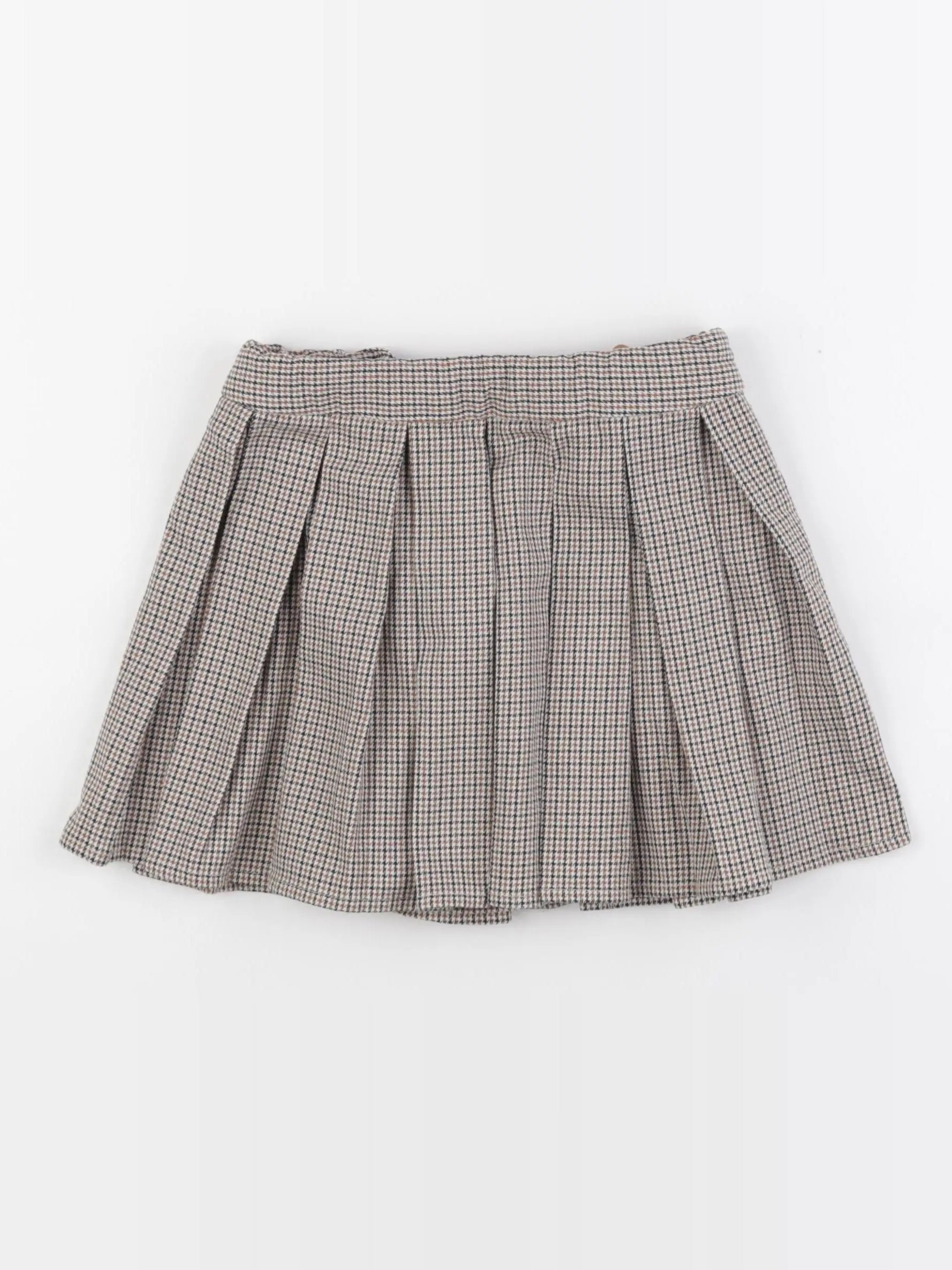 Okaidi - jupe marron, blanc - 9 ans