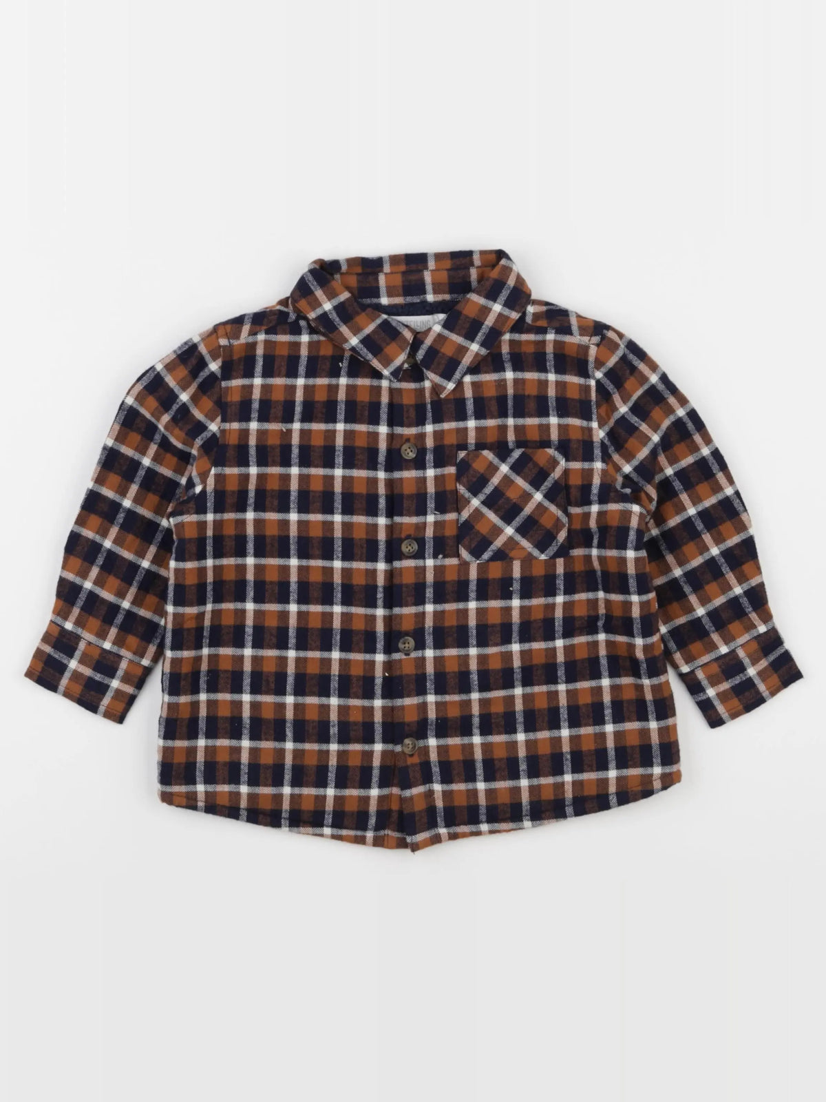 Storytelling - chemise marron, bleu - 2 ans
