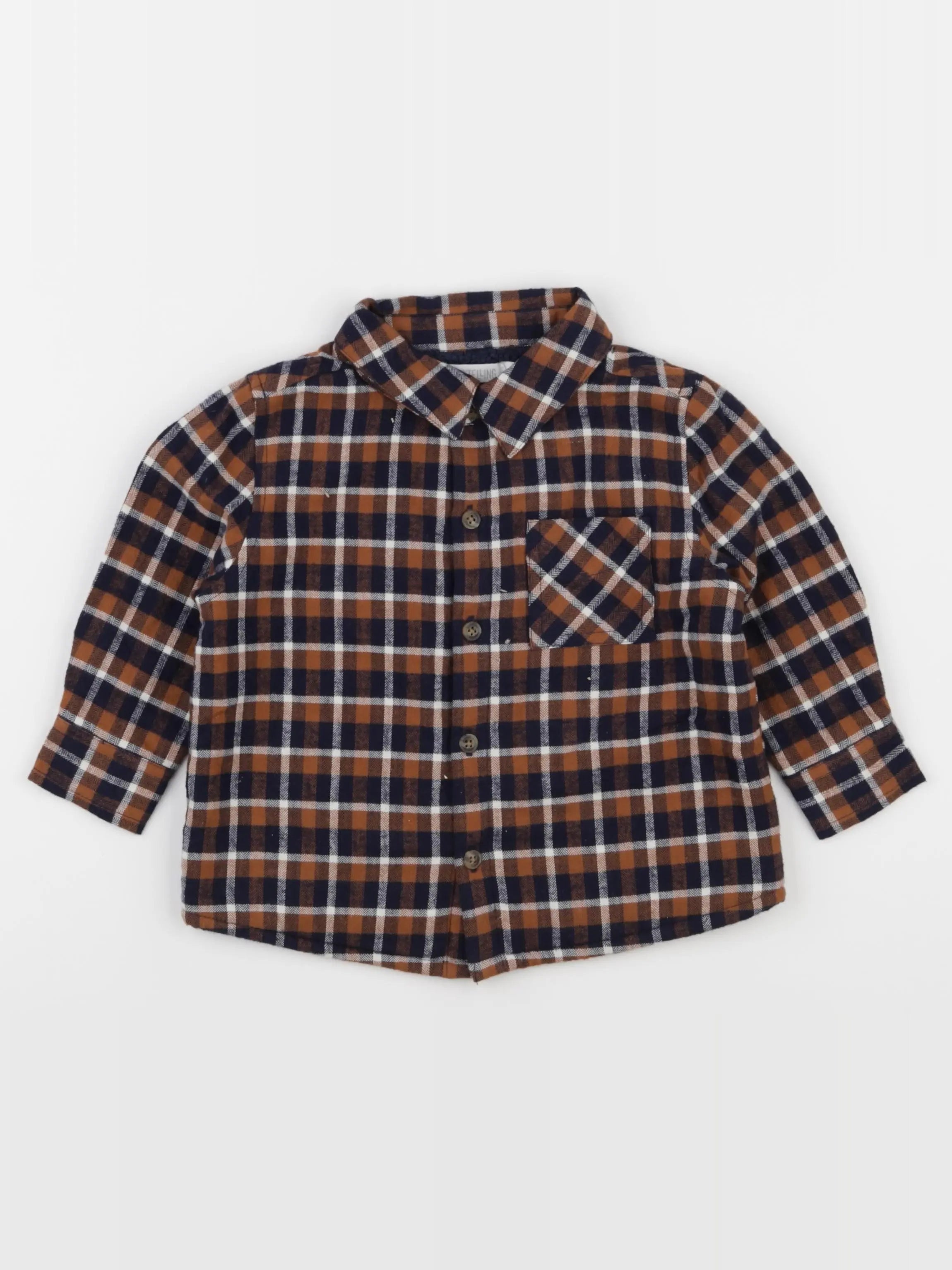 Storytelling - chemise marron, bleu - 2 ans