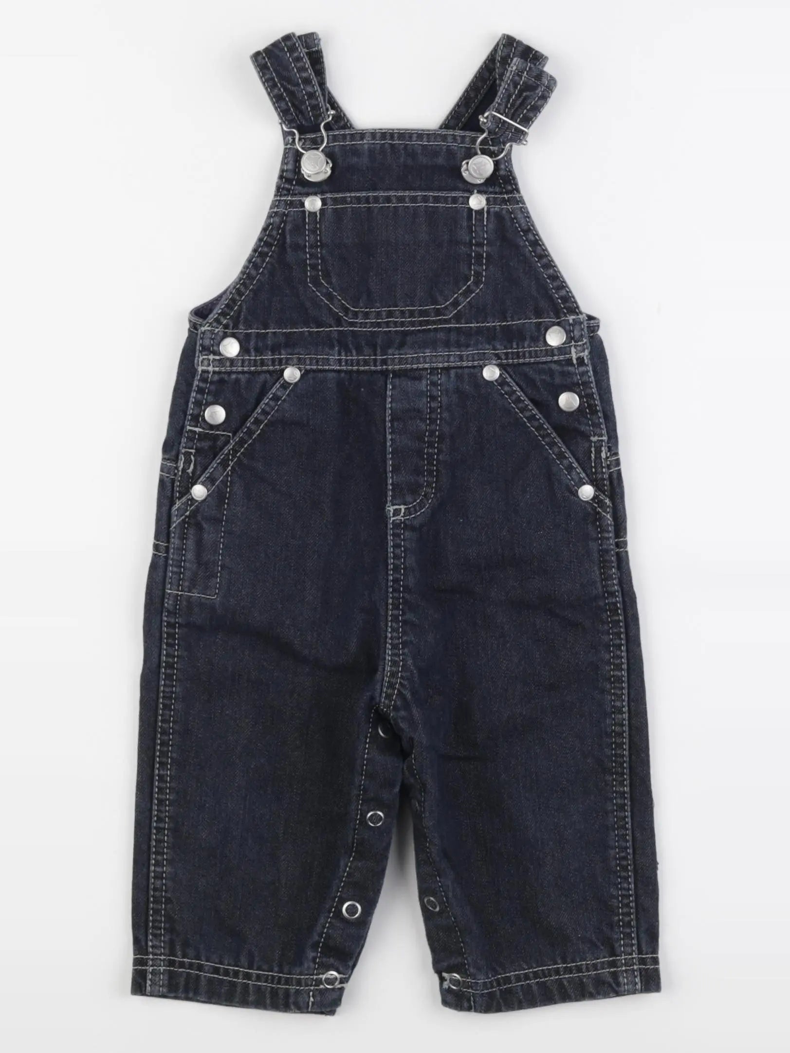 Petit Bateau - salopette doublé bleu - 6 mois