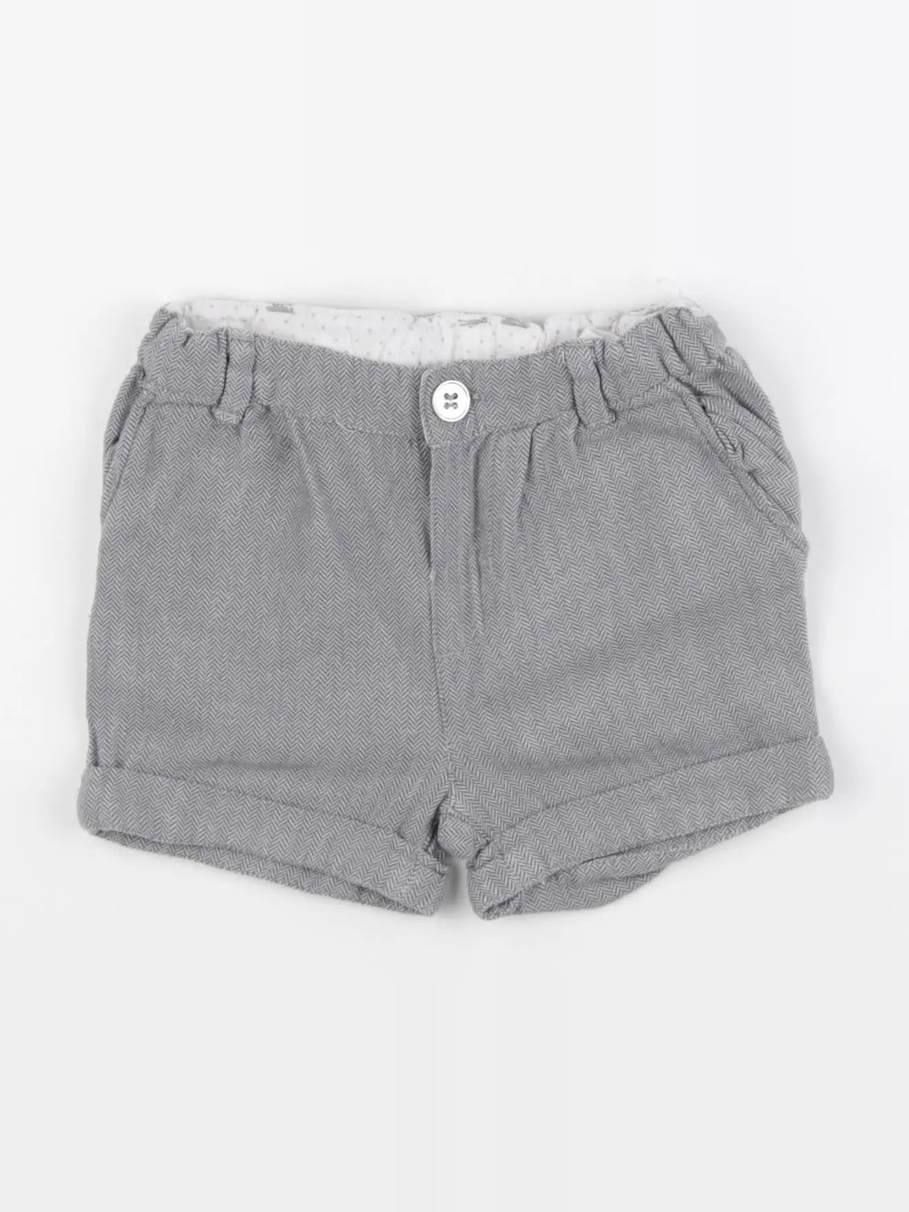 H&M - short gris - 9/12 mois
