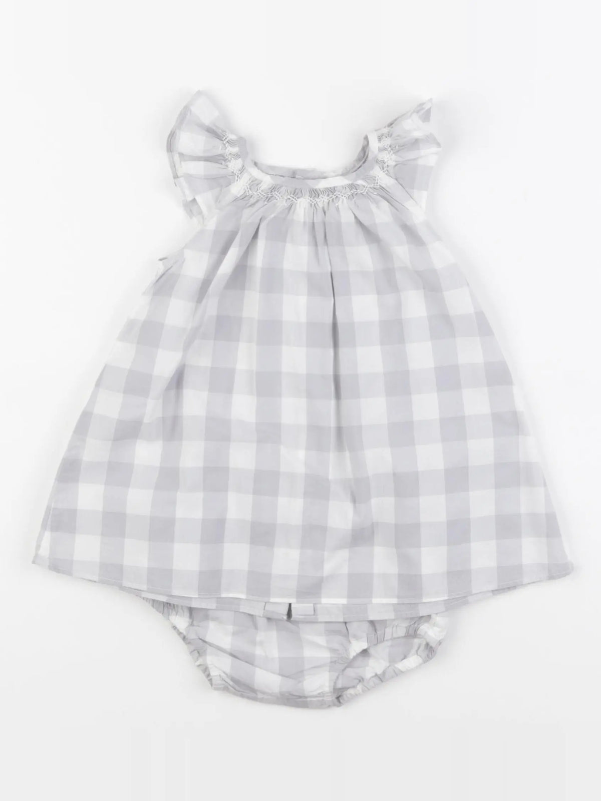 Jacadi - robe gris, blanc - 6 mois