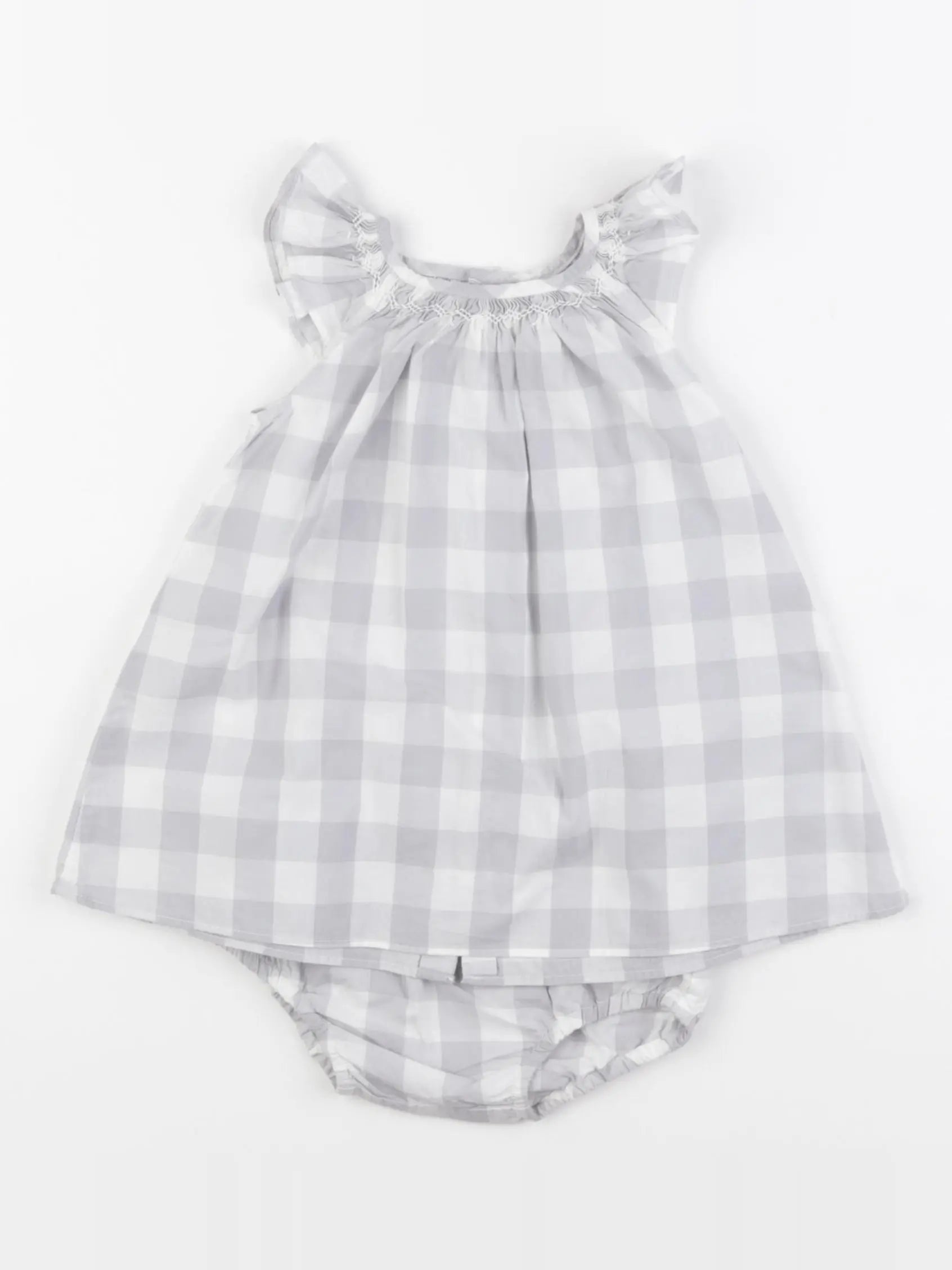 Jacadi - robe gris, blanc - 6 mois