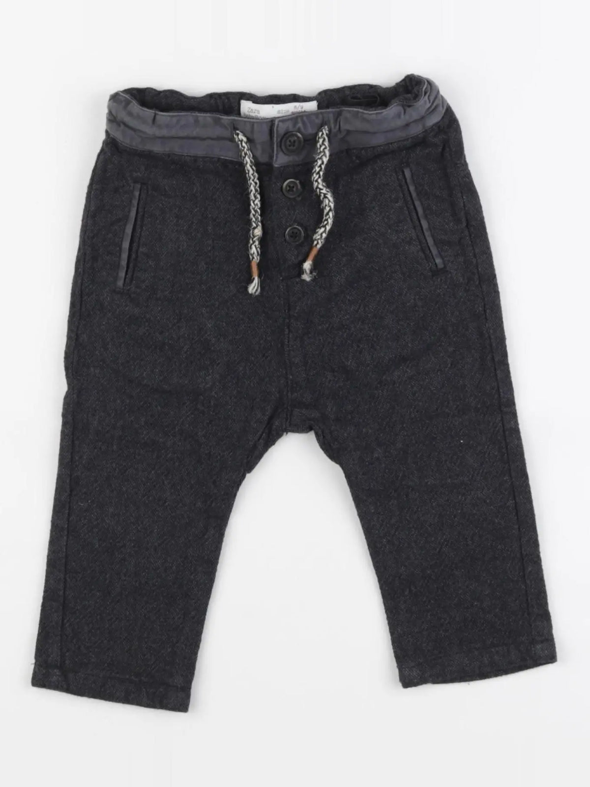 Zara - pantalon gris - 6/9 mois