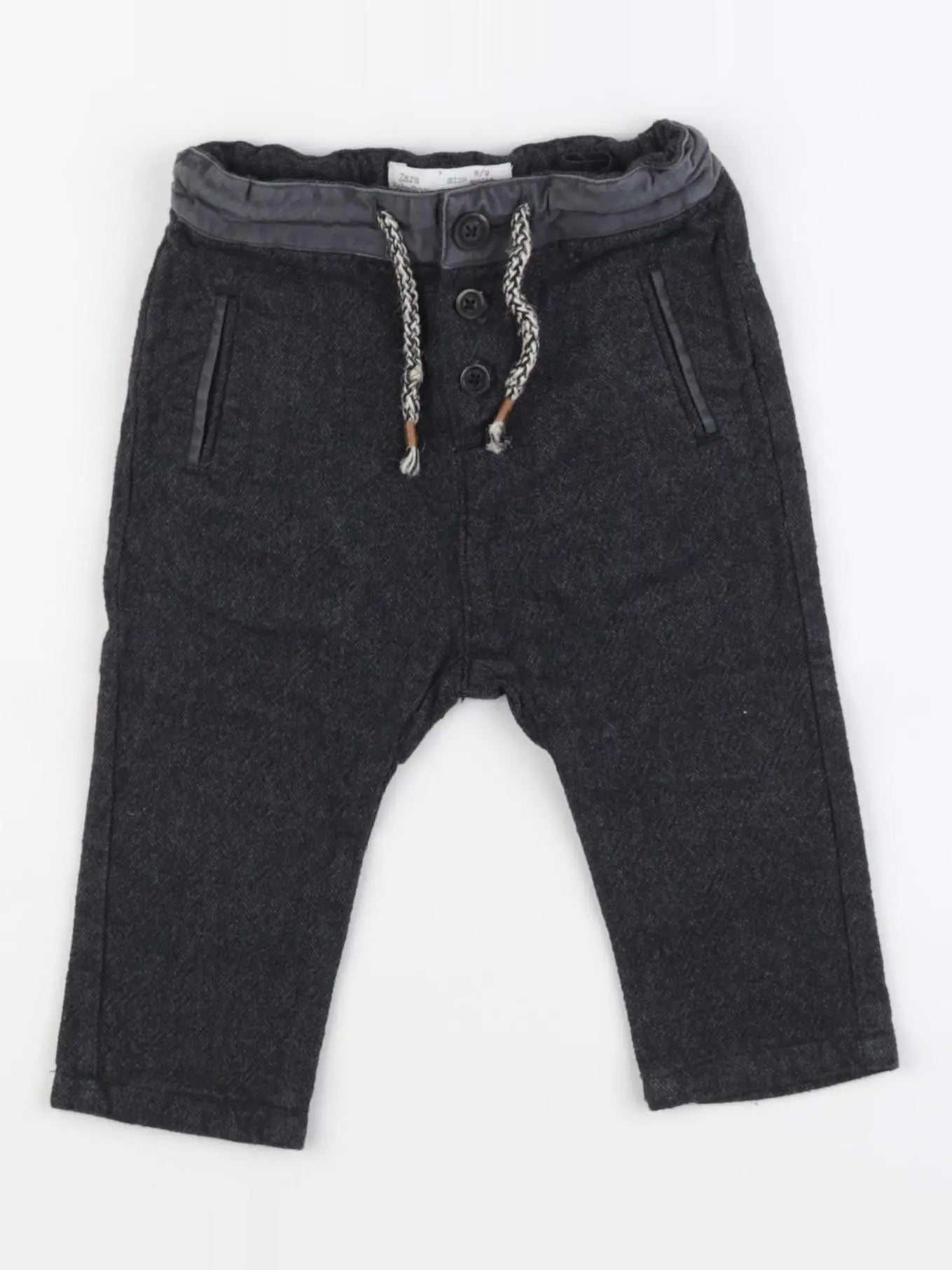 Zara - pantalon gris - 6/9 mois