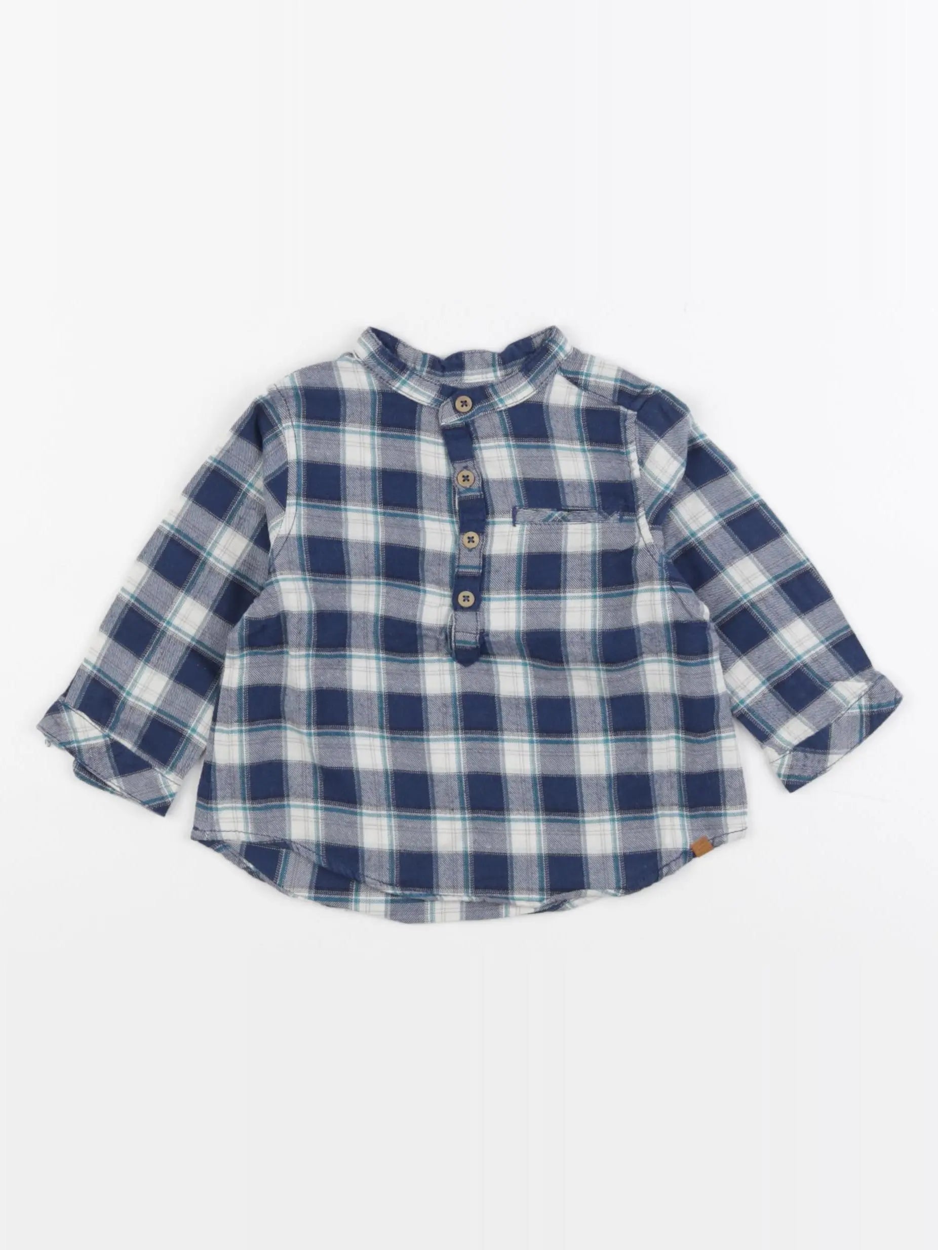 Zara - chemise bleu - 3/6 mois