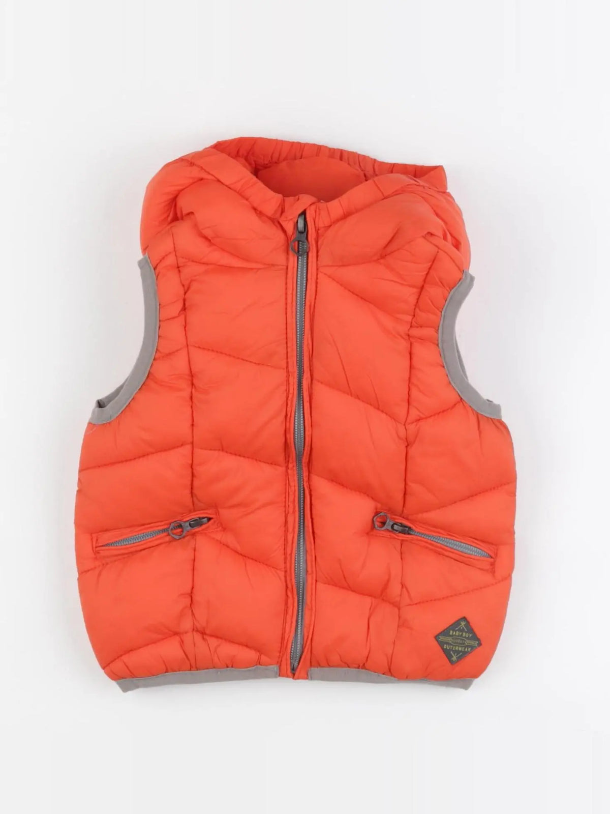 Zara - doudoune orange - 6/9 mois