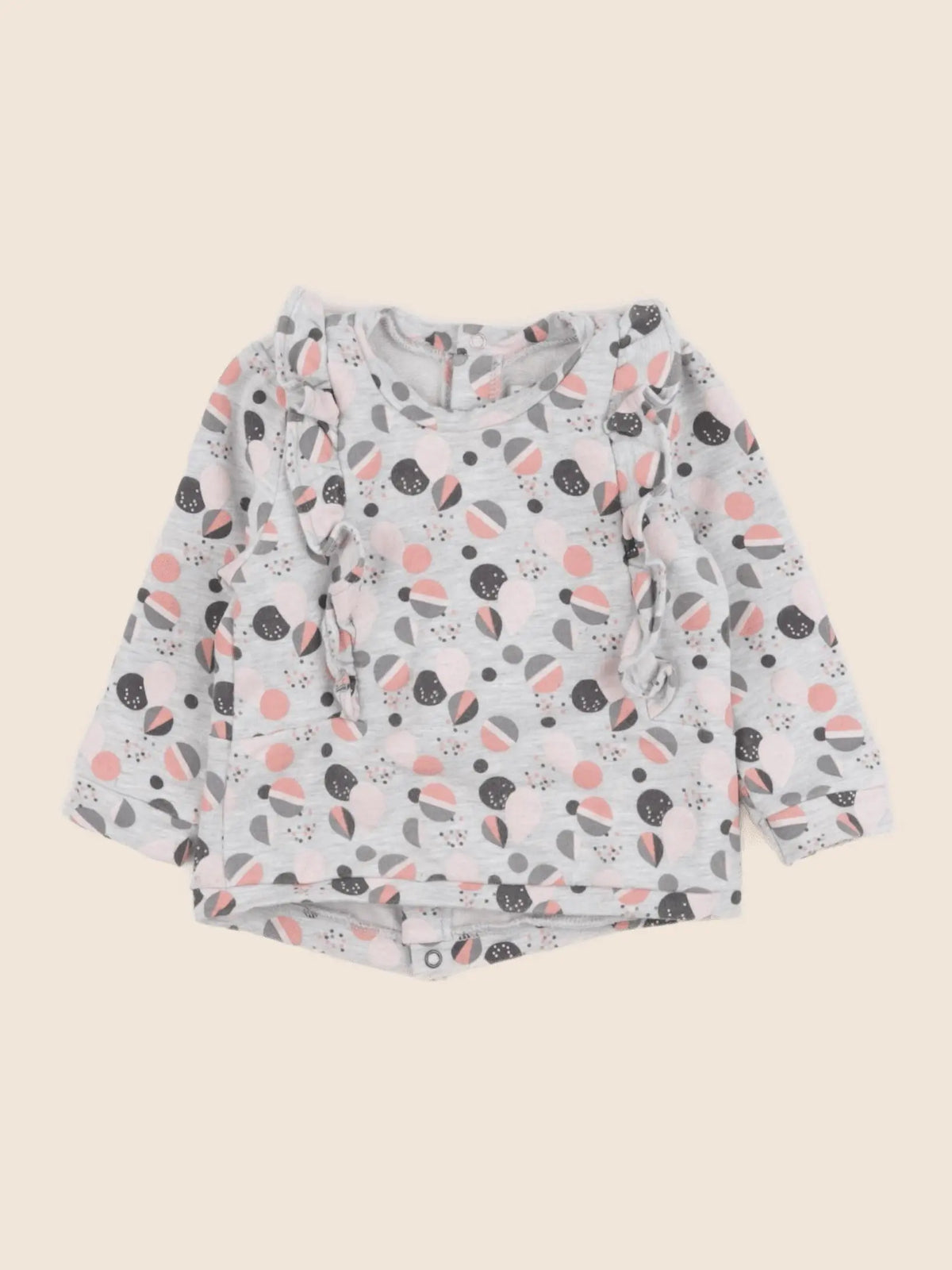 IKKS - sweat gris, rose - 12 mois