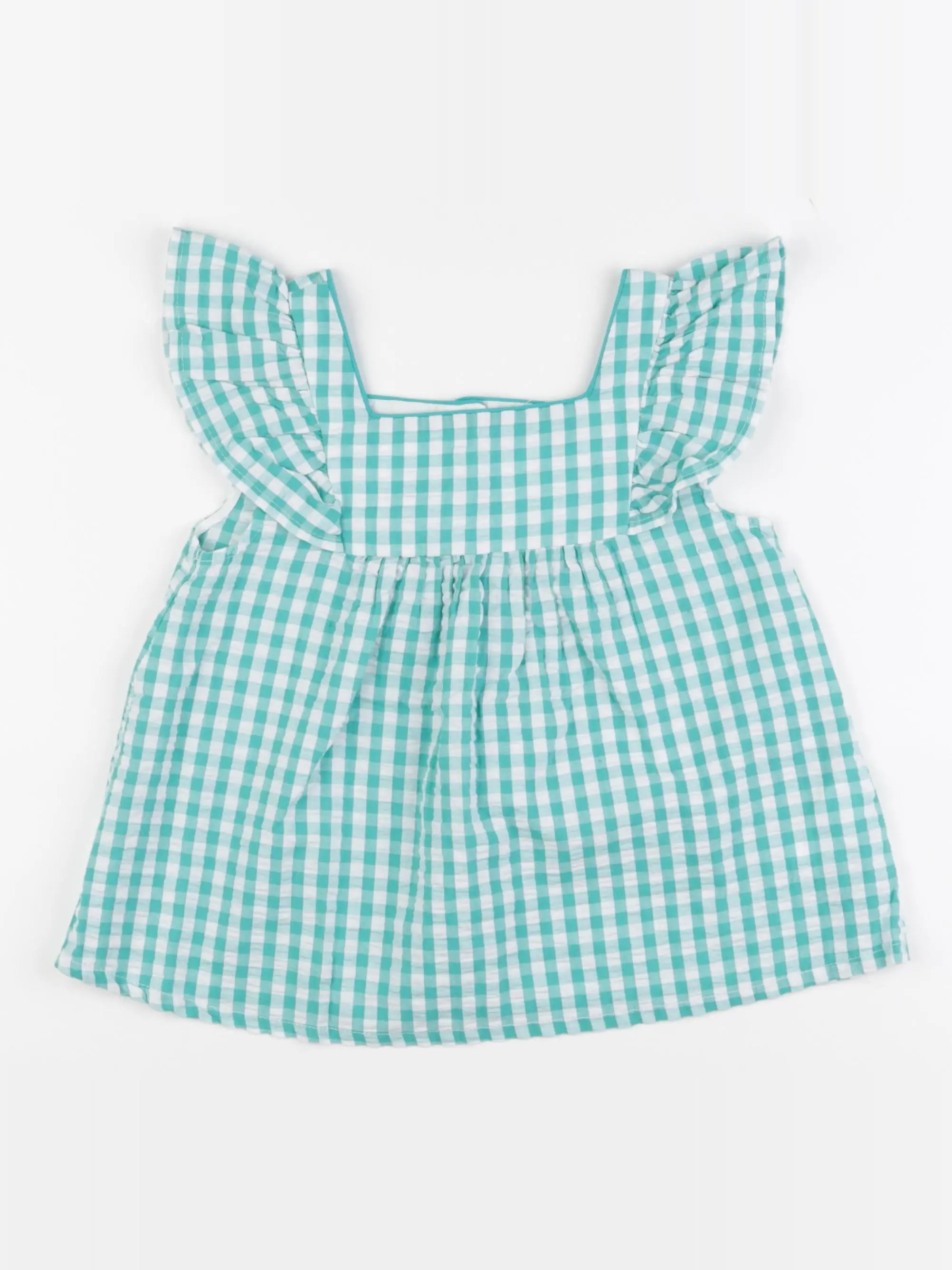 Okaidi - blouse blanc, vert - 8 ans