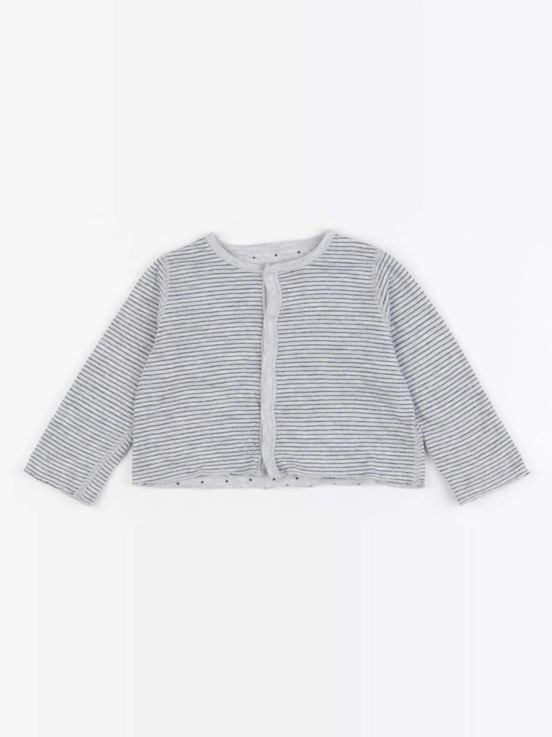 Petit Bateau - tee-shirt gris - 6 mois