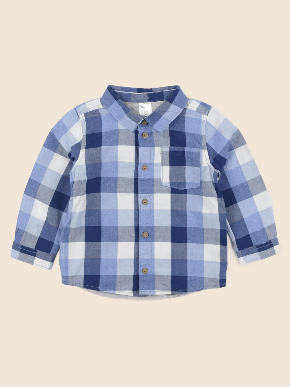 H&M - chemise bleu - 12/18 mois