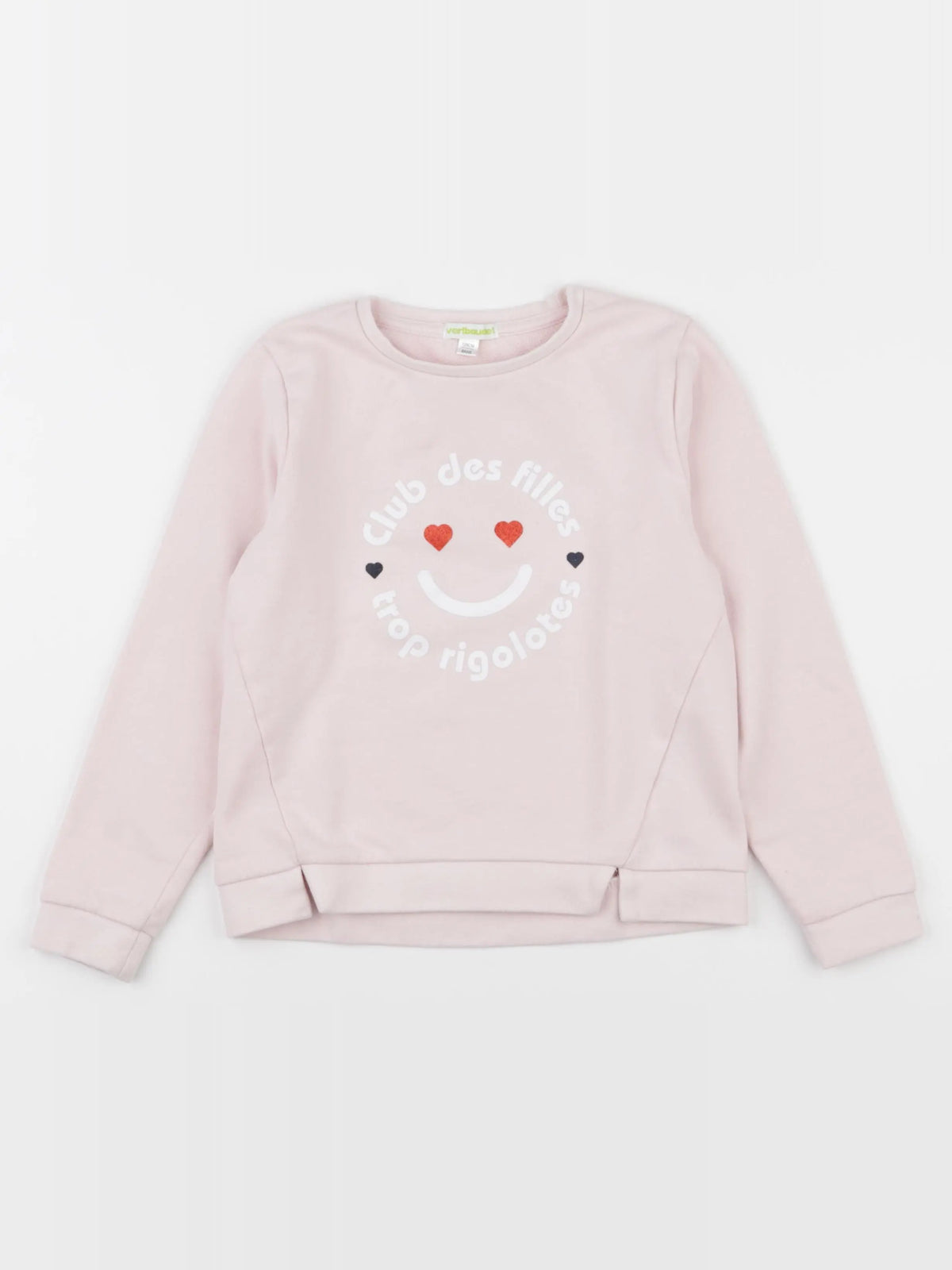 Vertbaudet - sweat rose - 8 ans