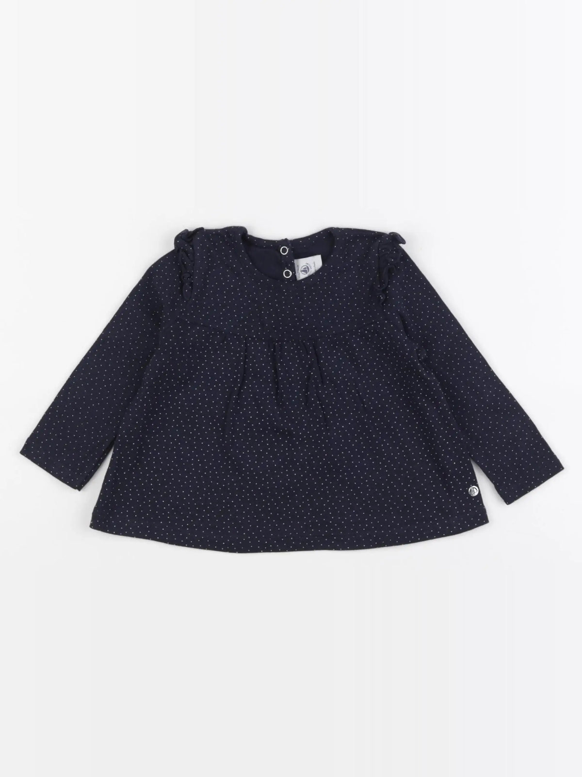 Petit Bateau - tee-shirt bleu - 12 mois