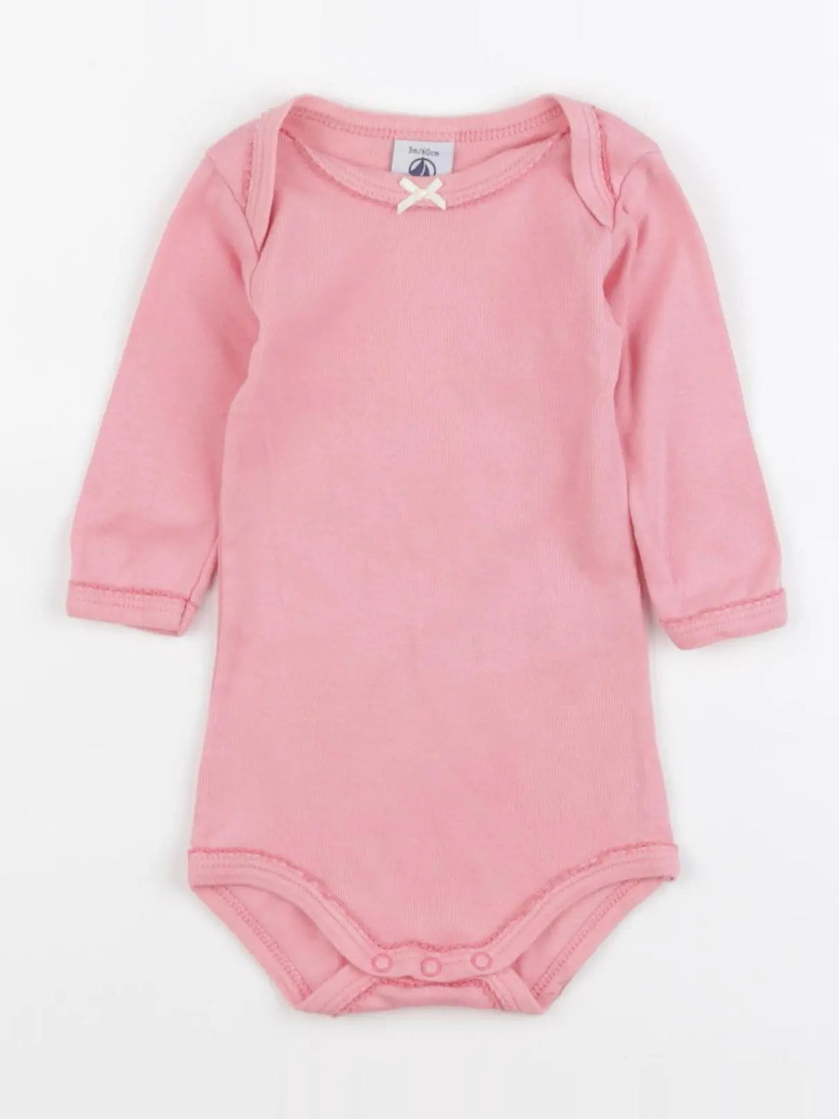 Petit Bateau - body rose - 3 mois