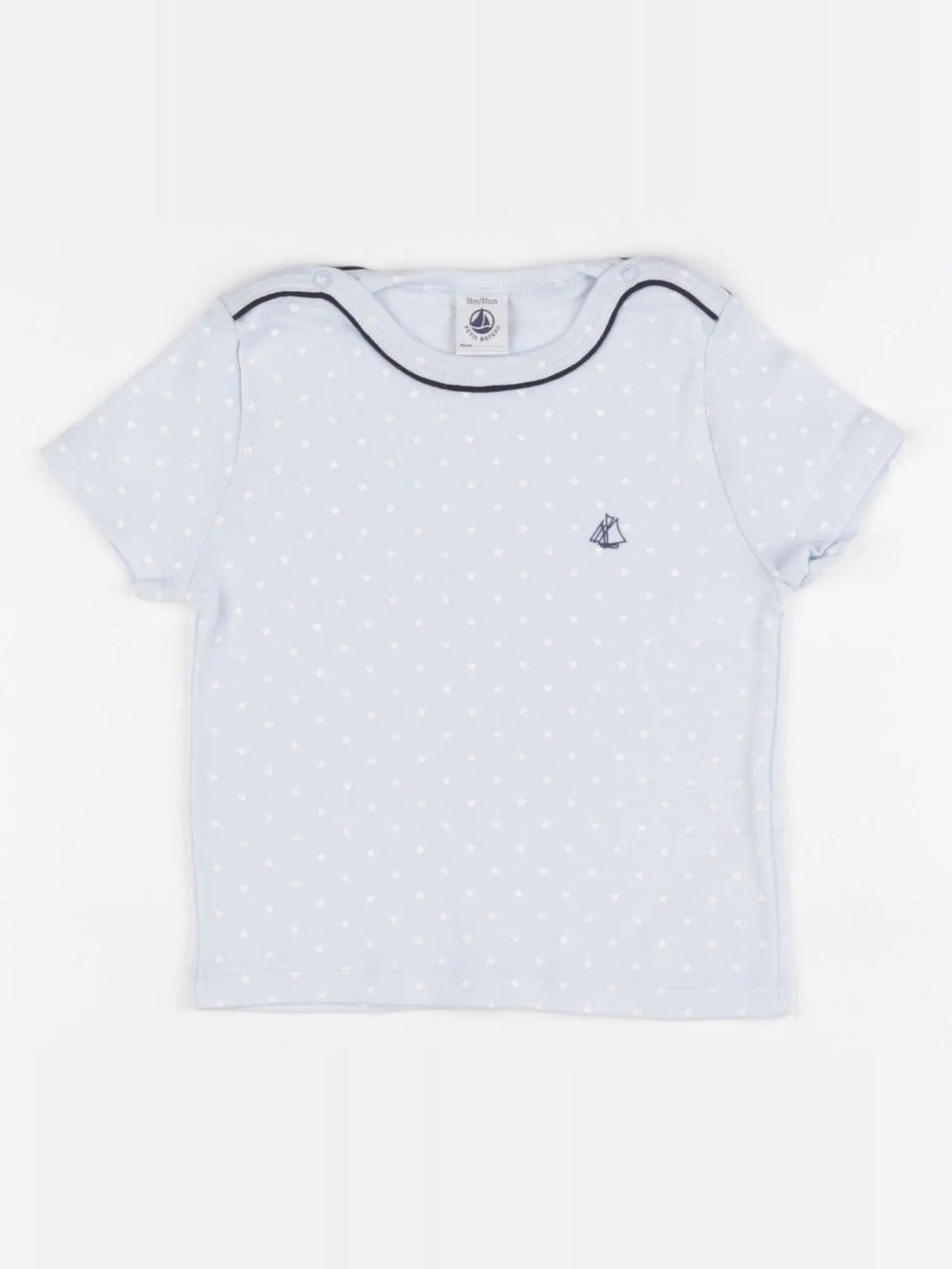 Petit Bateau - maillot de corps bleu - 18 mois