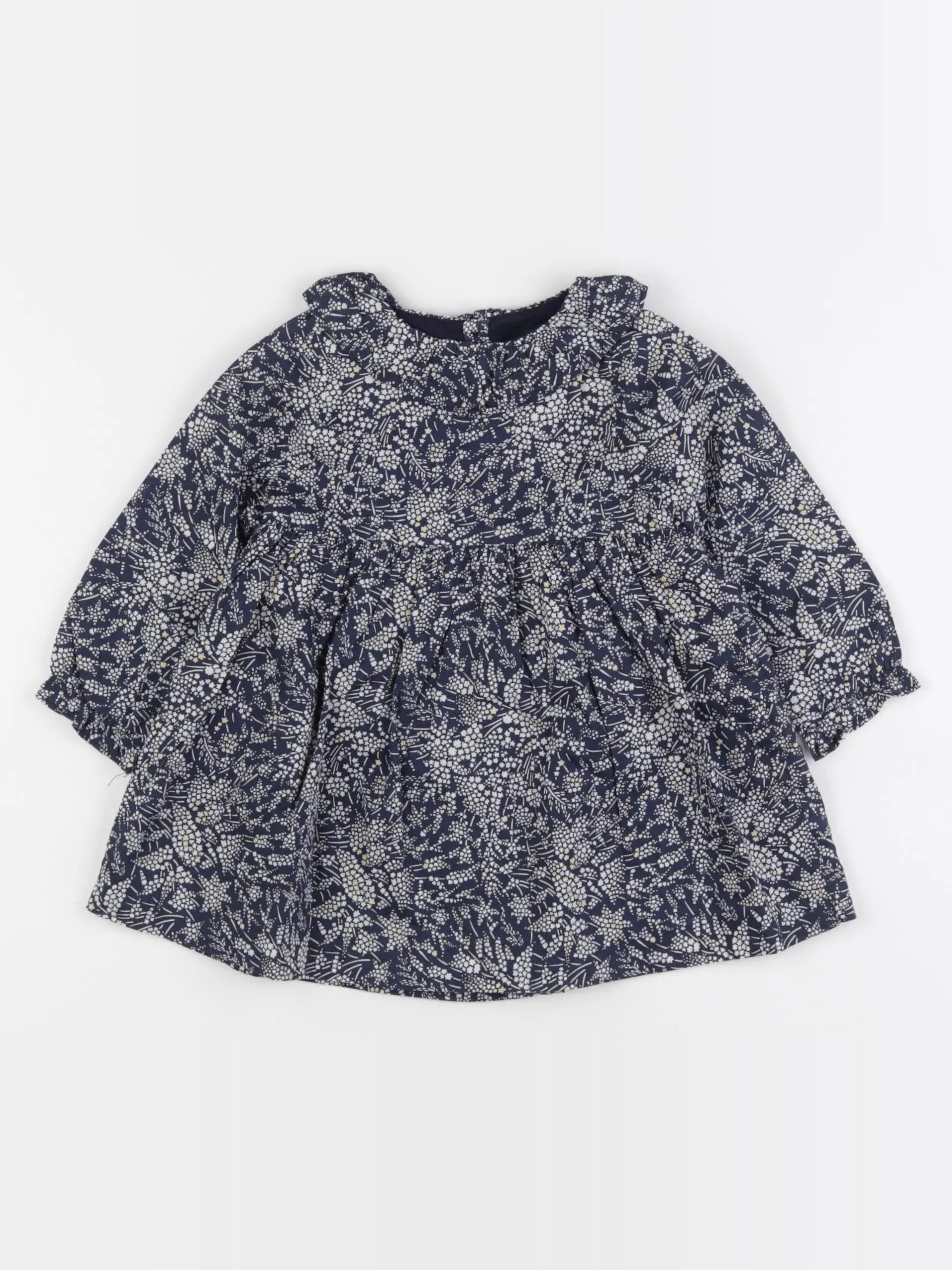 Jacadi - robe liberty bleu - 12 mois