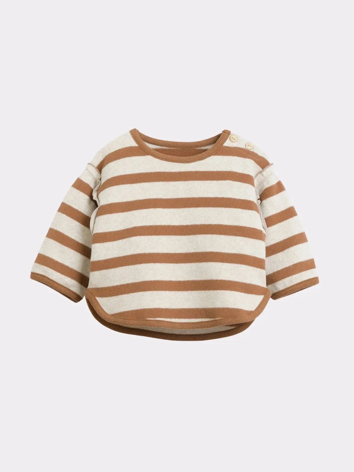 Sweat marron, beige