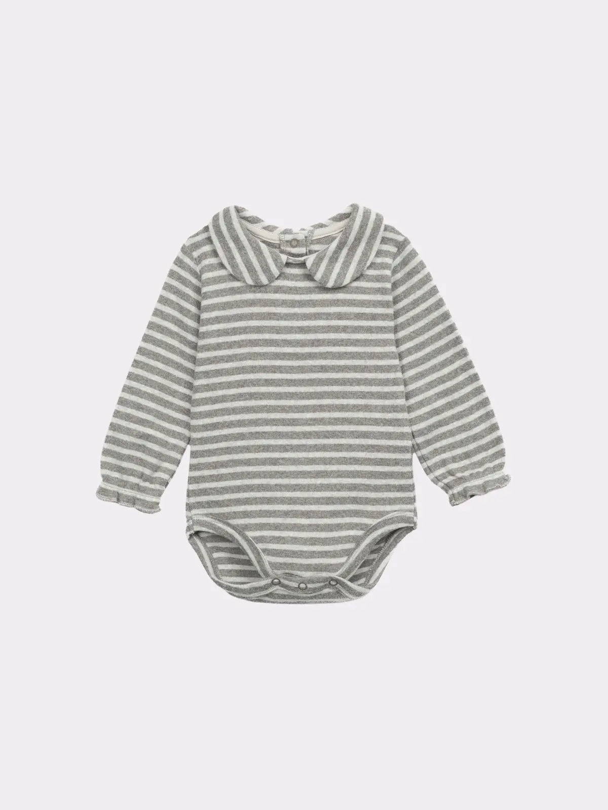 Body à col rose, gris