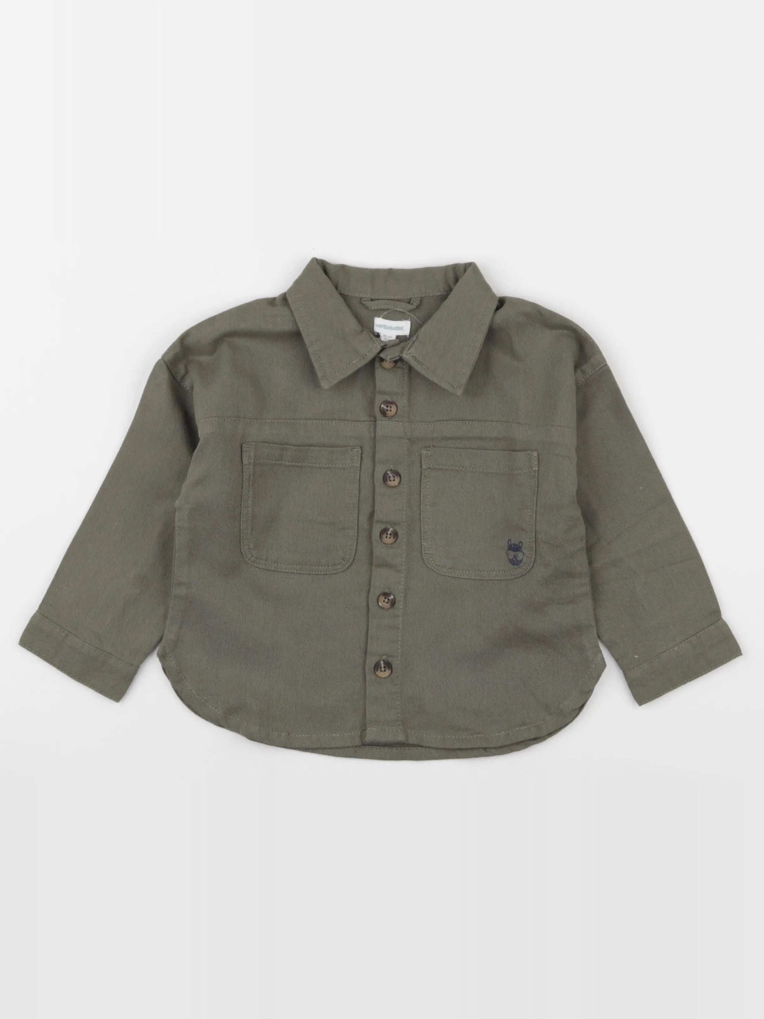 Vertbaudet - chemise vert - 24 mois